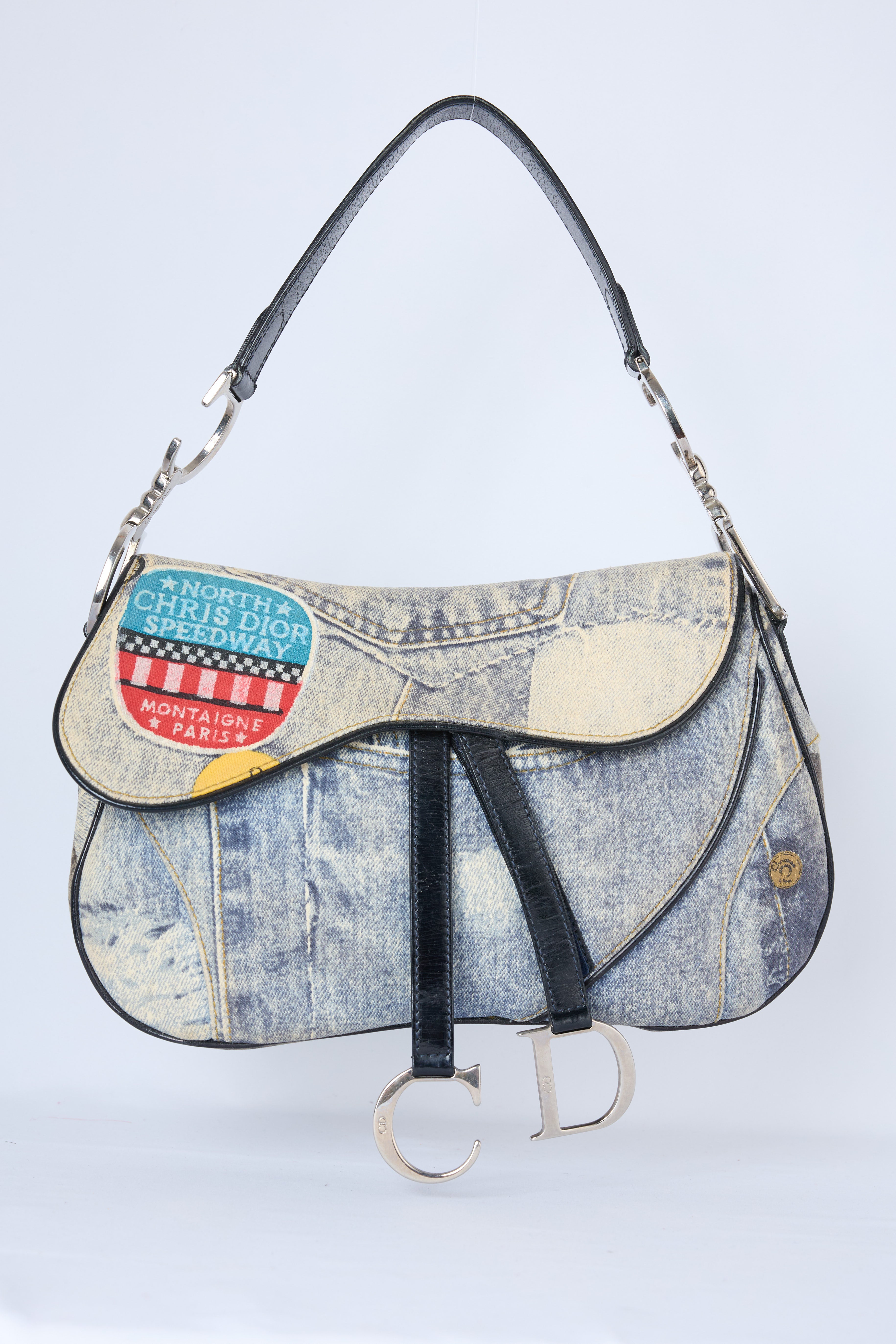 DIOR SPEEDWAY DENIM DOUBLE SADDLE