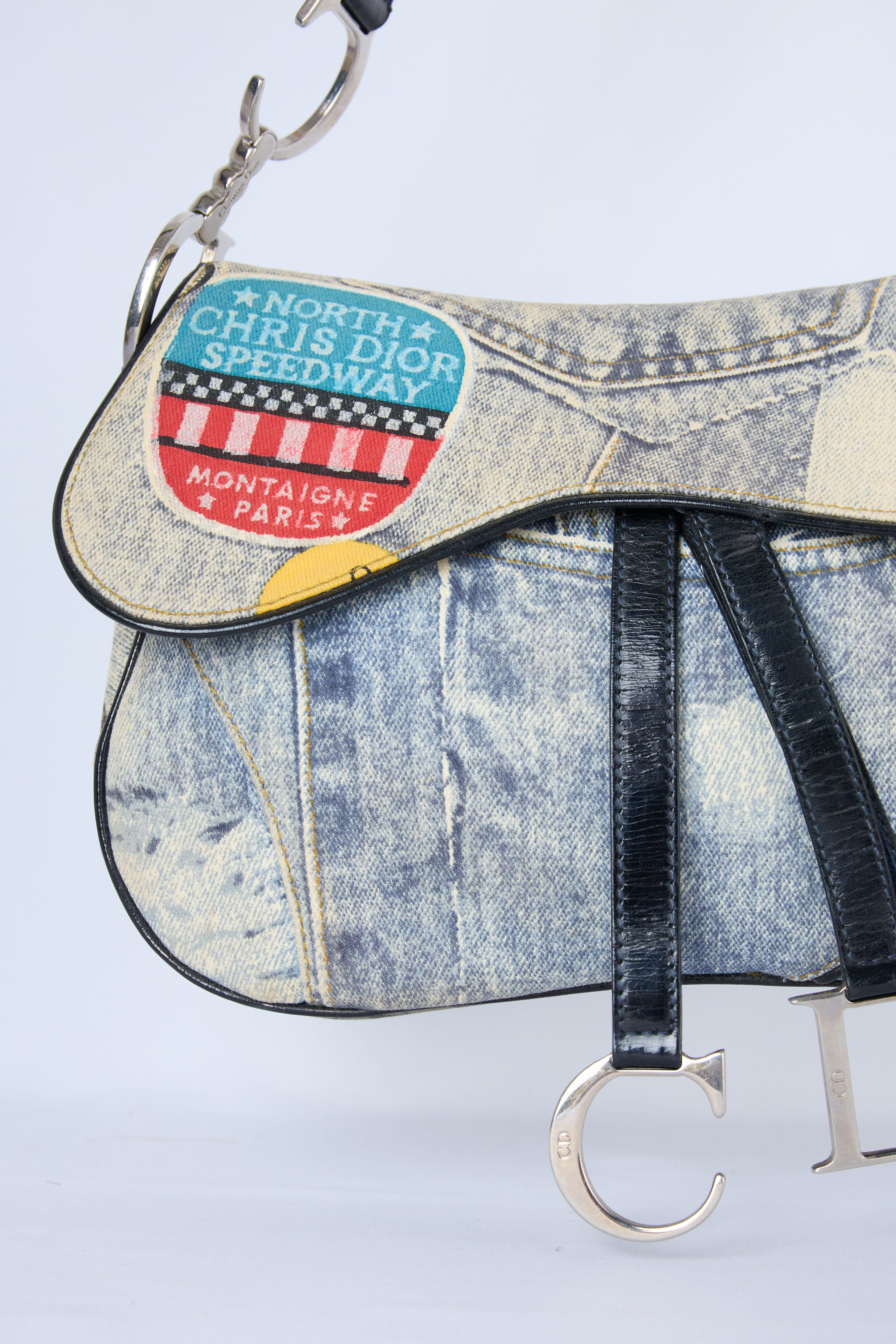 DIOR SPEEDWAY DENIM DOUBLE SADDLE