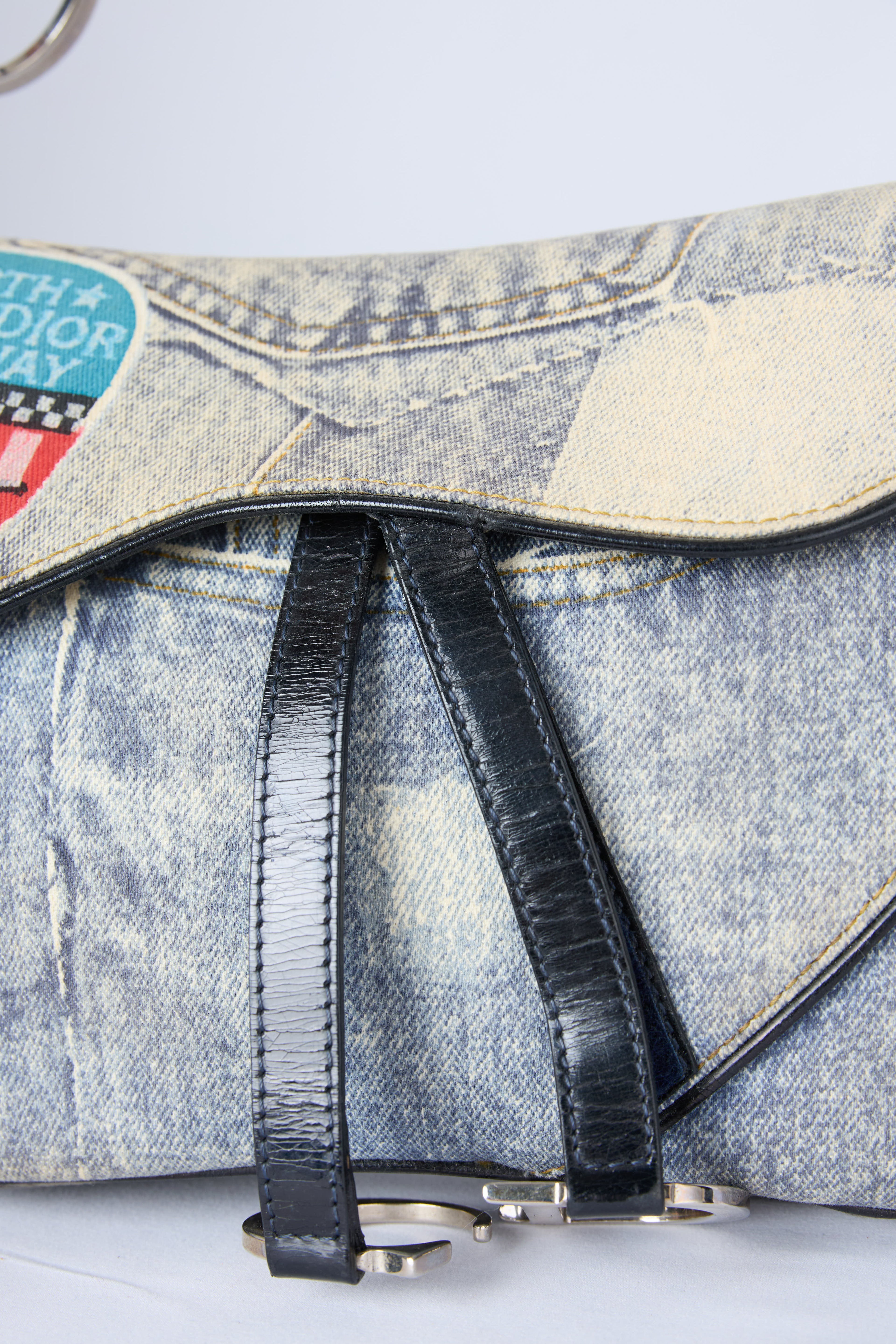 DIOR SPEEDWAY DENIM DOUBLE SADDLE