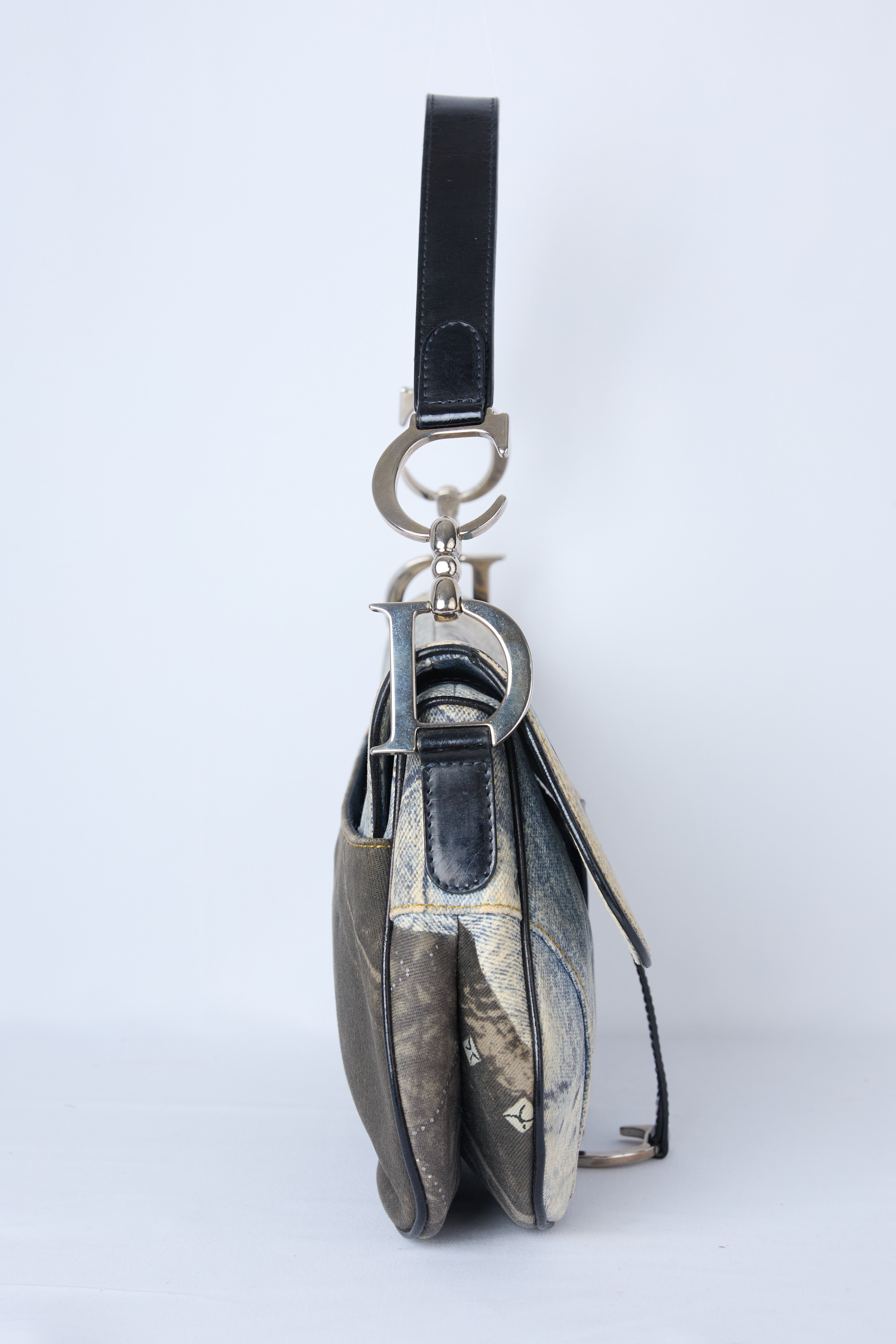 DIOR SPEEDWAY DENIM DOUBLE SADDLE