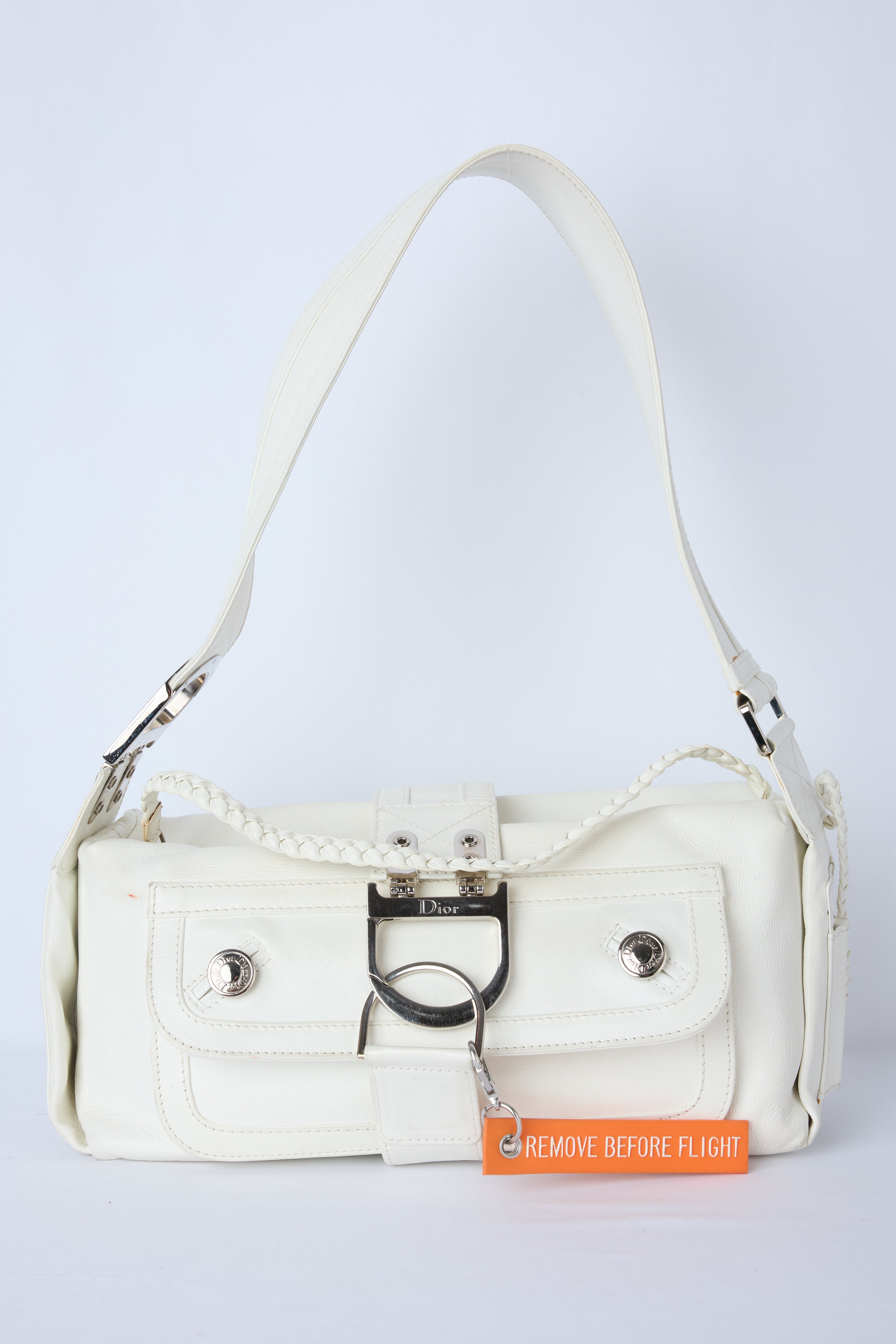 DIOR WHITE FLIGHT BAG