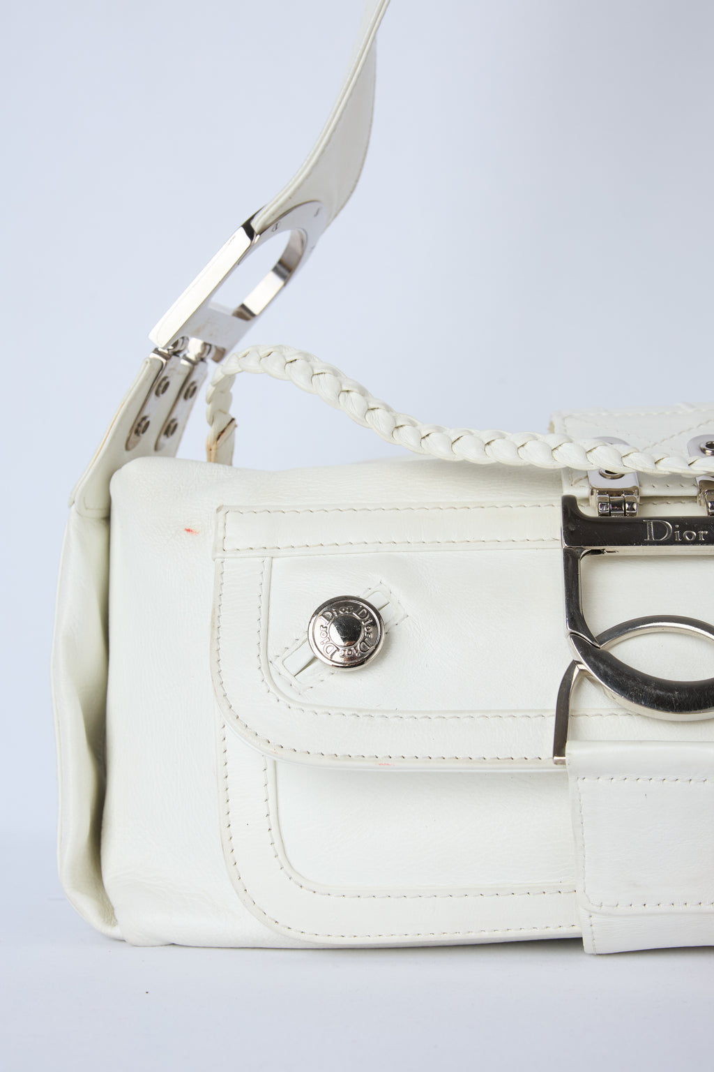 DIOR WHITE FLIGHT BAG