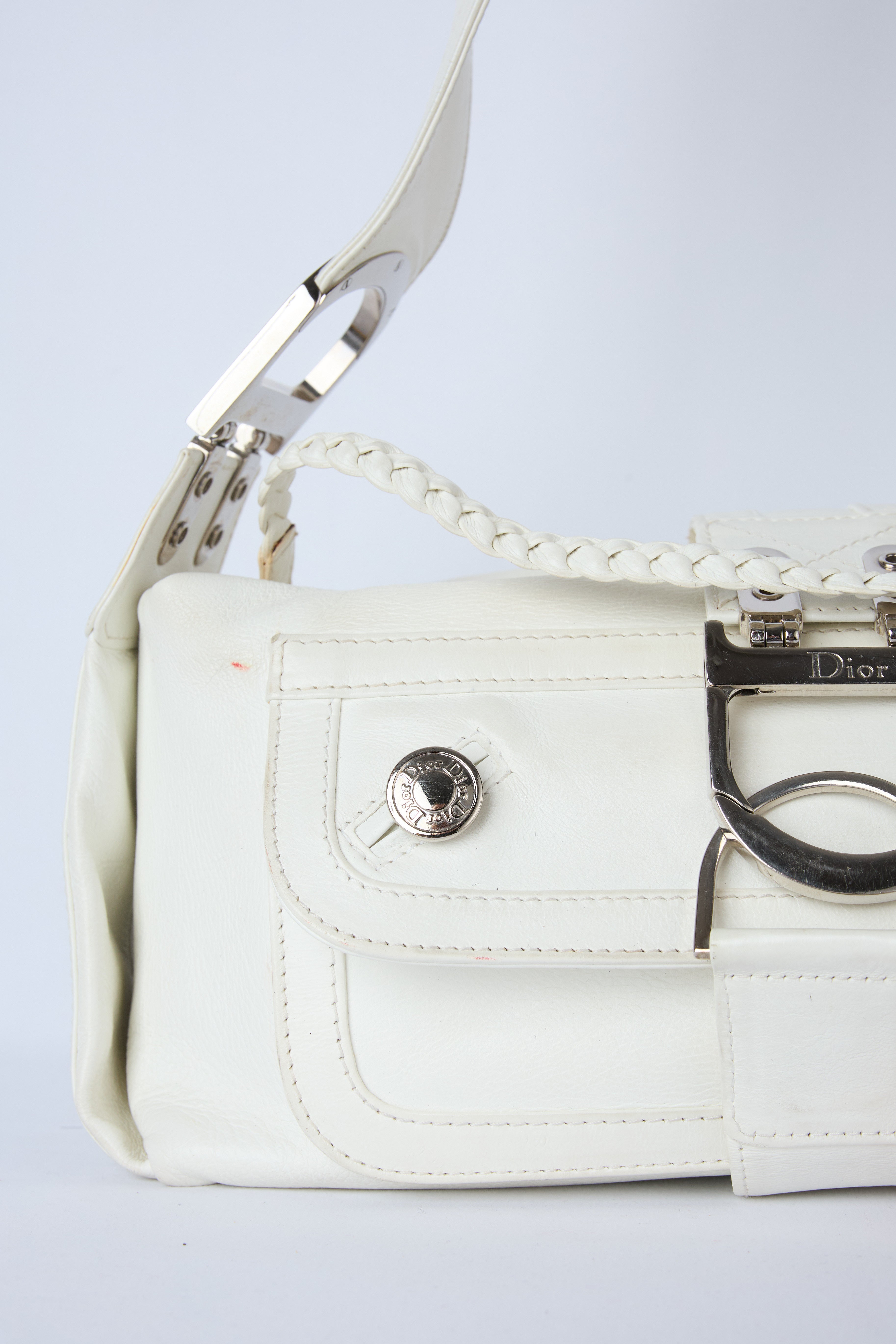 DIOR WHITE FLIGHT BAG