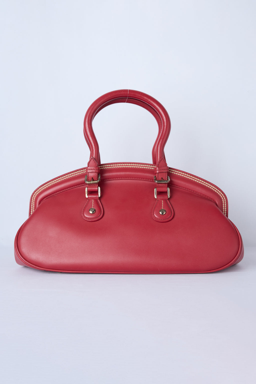 DIOR RED LEATHER DETECTIVE BAG