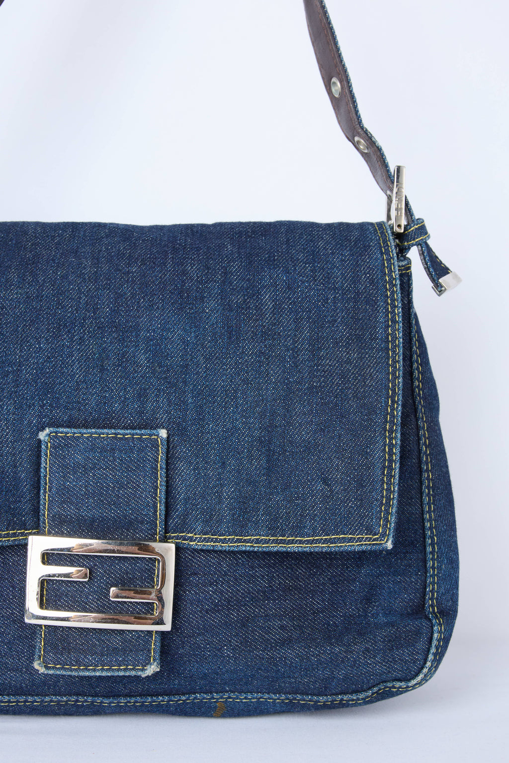 FENDI DENIM MAMMA BAGUETTE