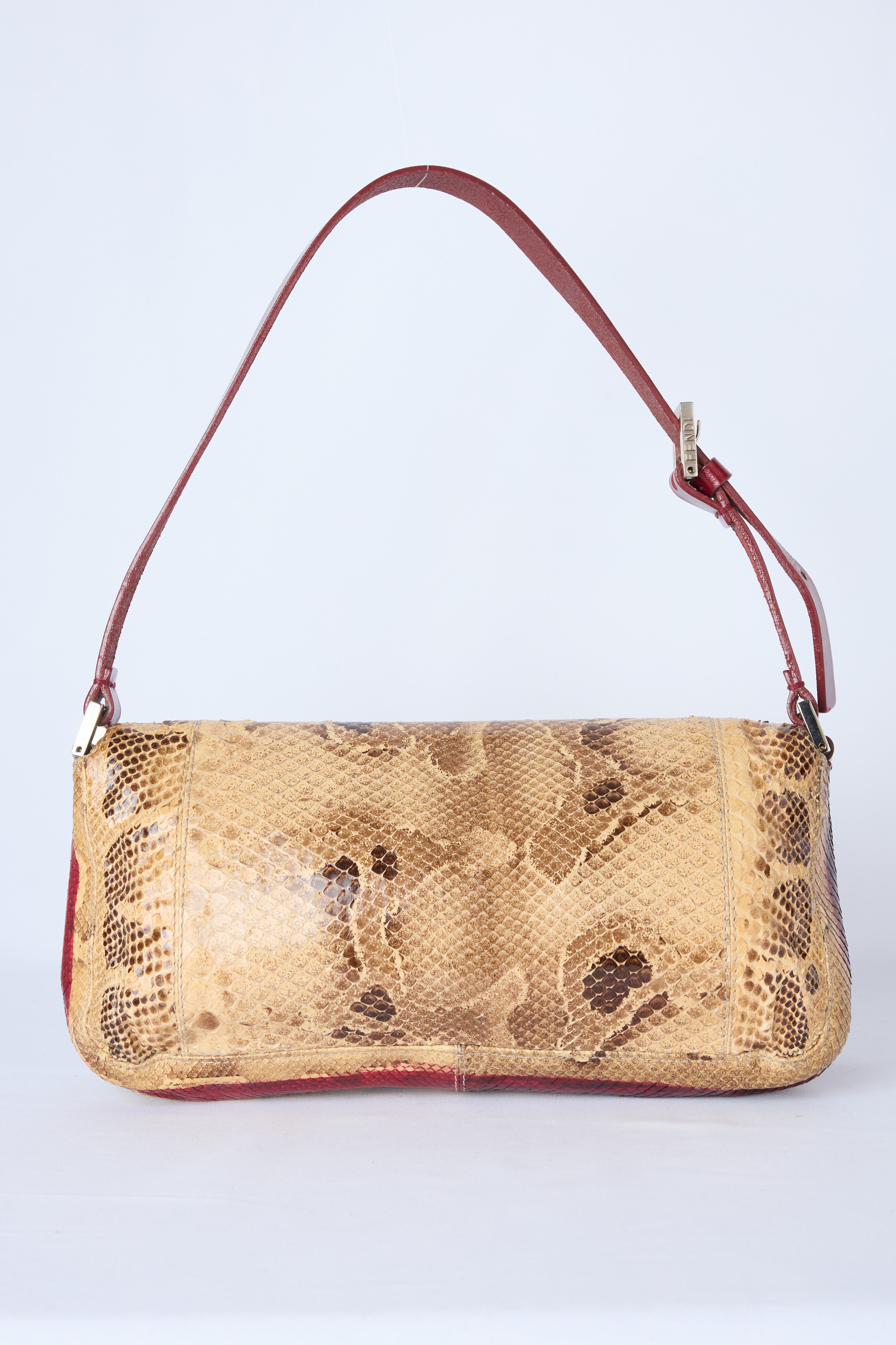 FENDI PYTHON LEATHER SHOULDER BAG
