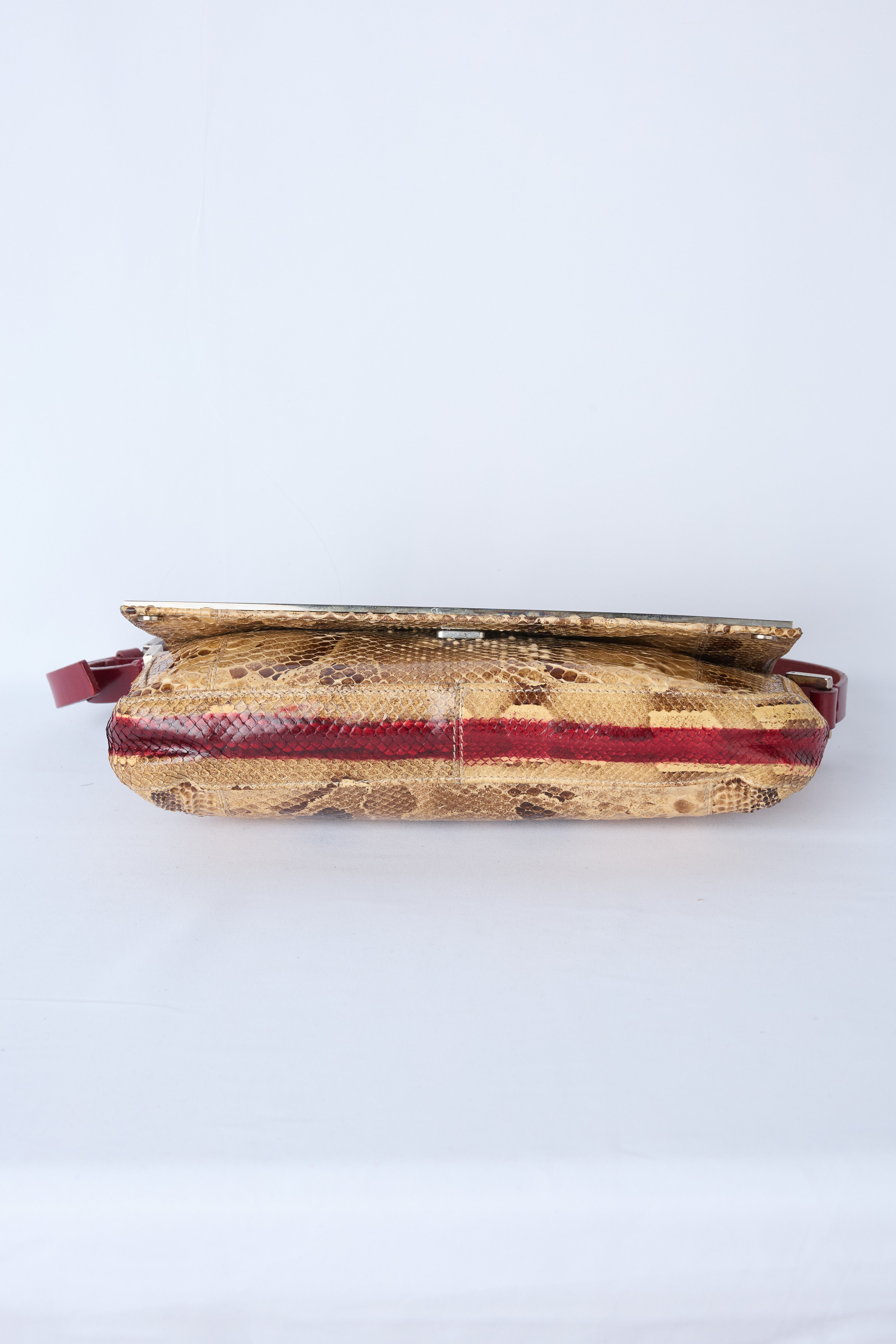 FENDI PYTHON LEATHER SHOULDER BAG