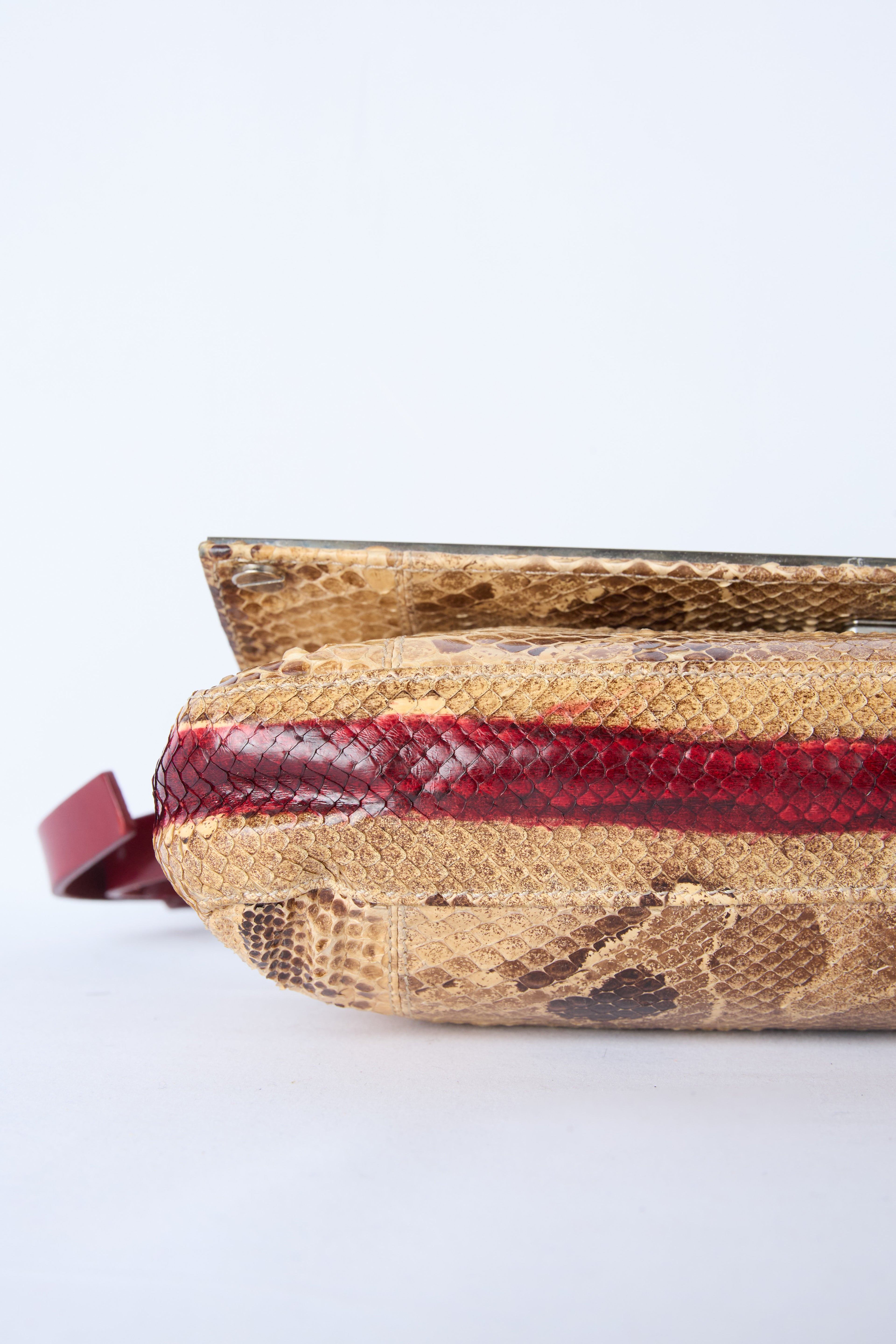 FENDI PYTHON LEATHER SHOULDER BAG