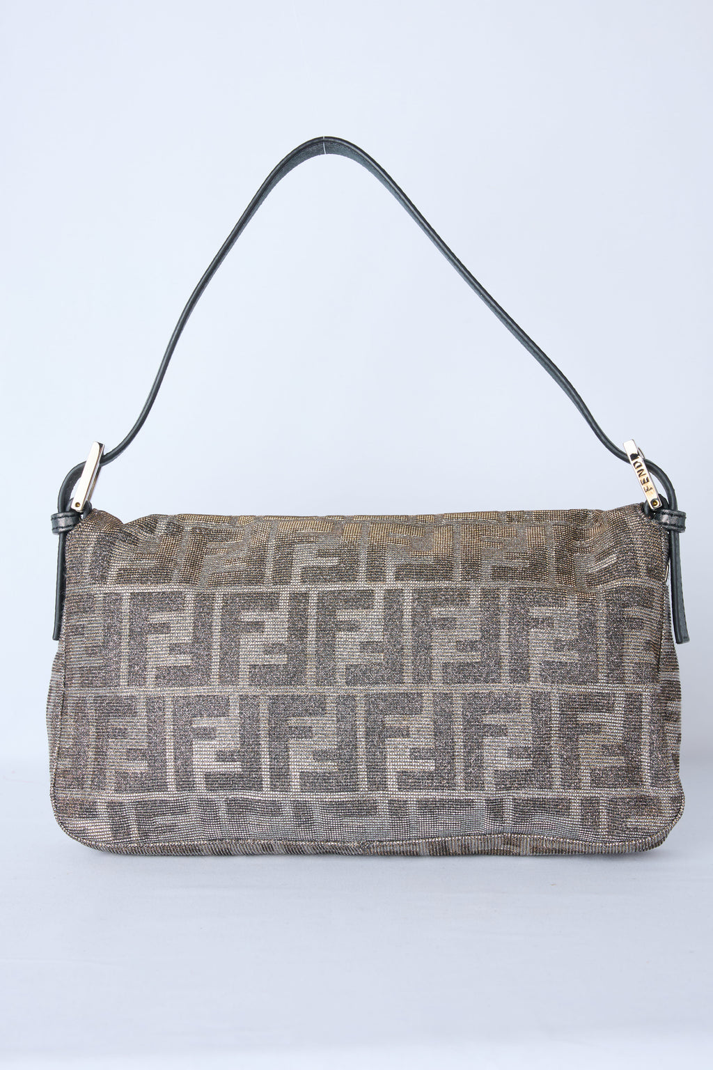 FENDI METALLIC LUREX ZUCCA BAGUETTE