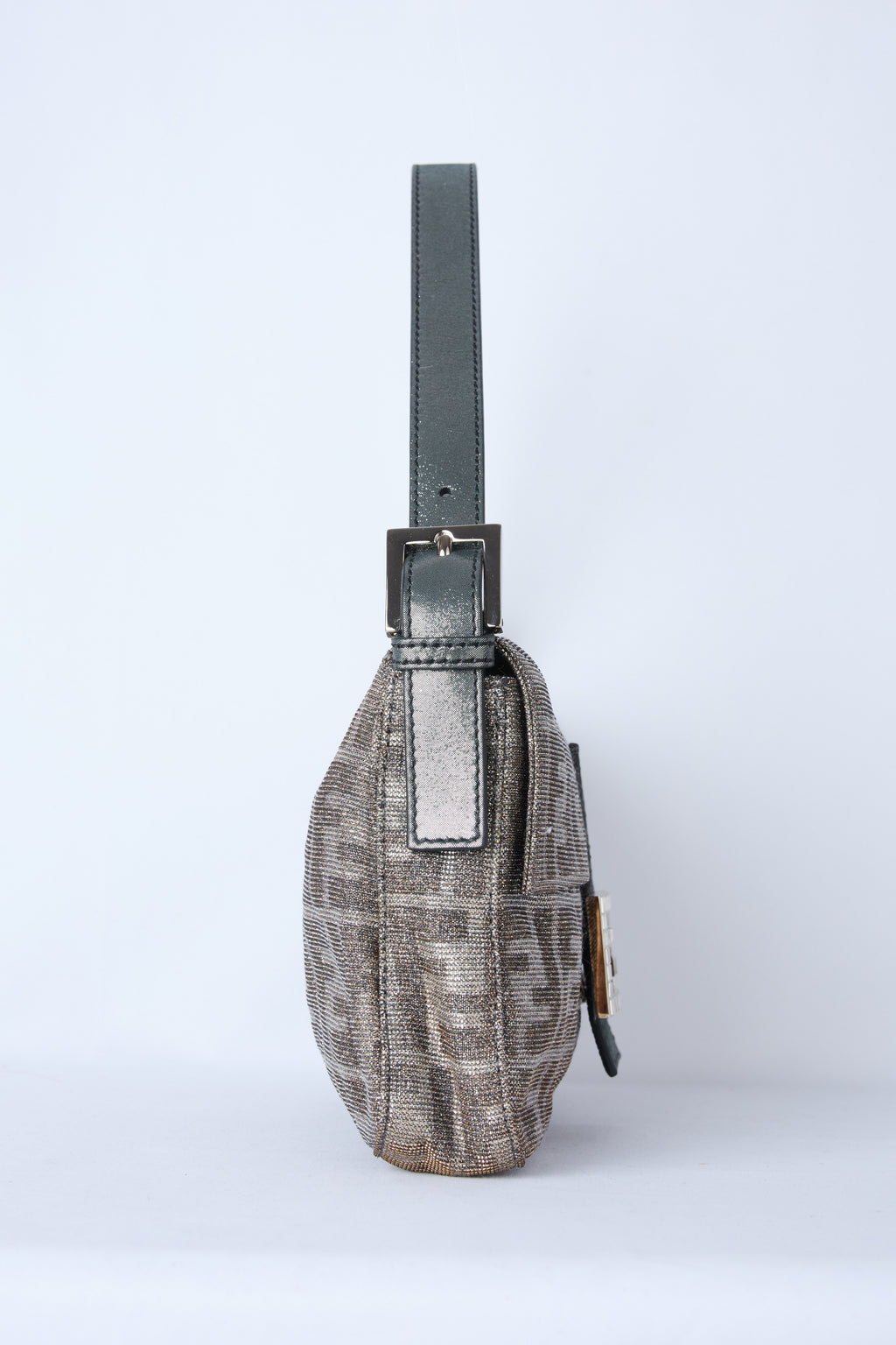 FENDI METALLIC LUREX ZUCCA BAGUETTE