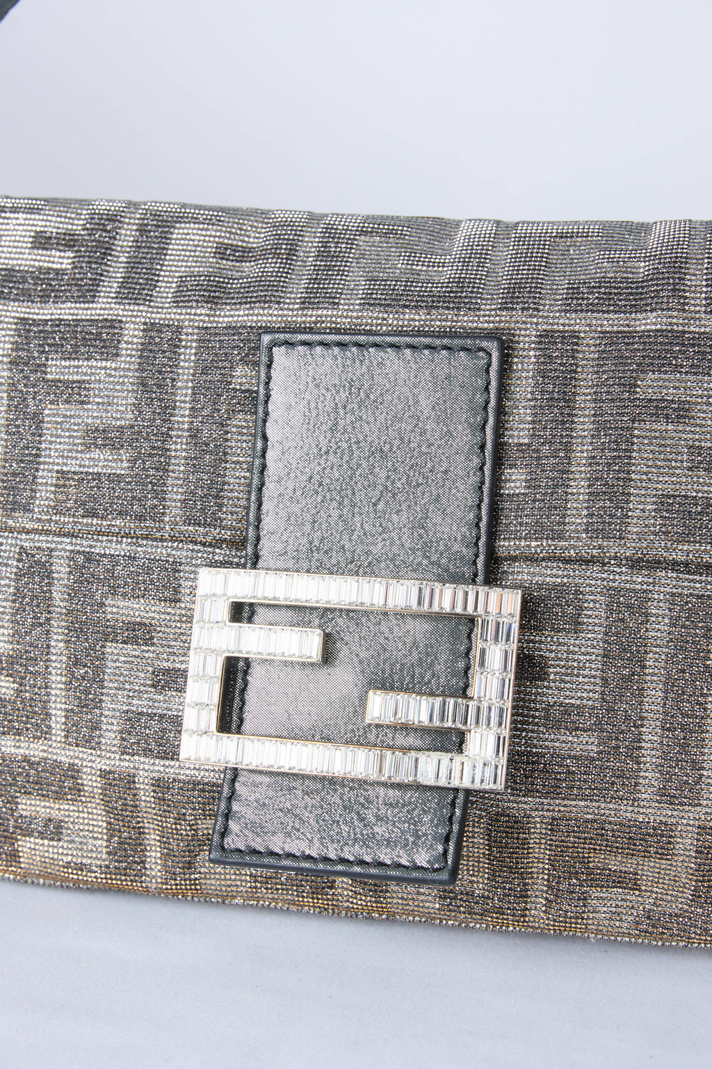 FENDI METALLIC LUREX ZUCCA BAGUETTE
