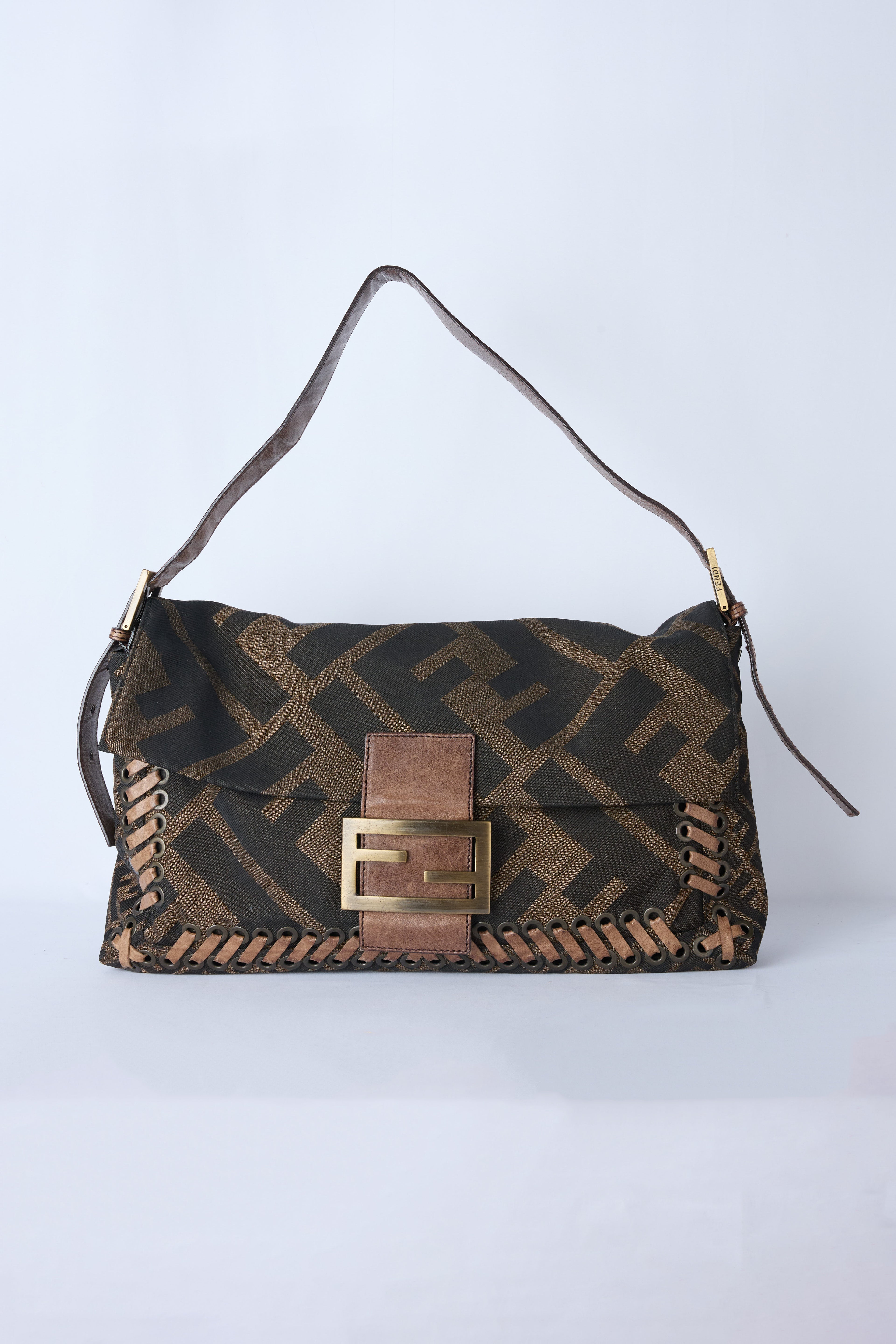 FENDI WHIPSTICH MAXI FLAP