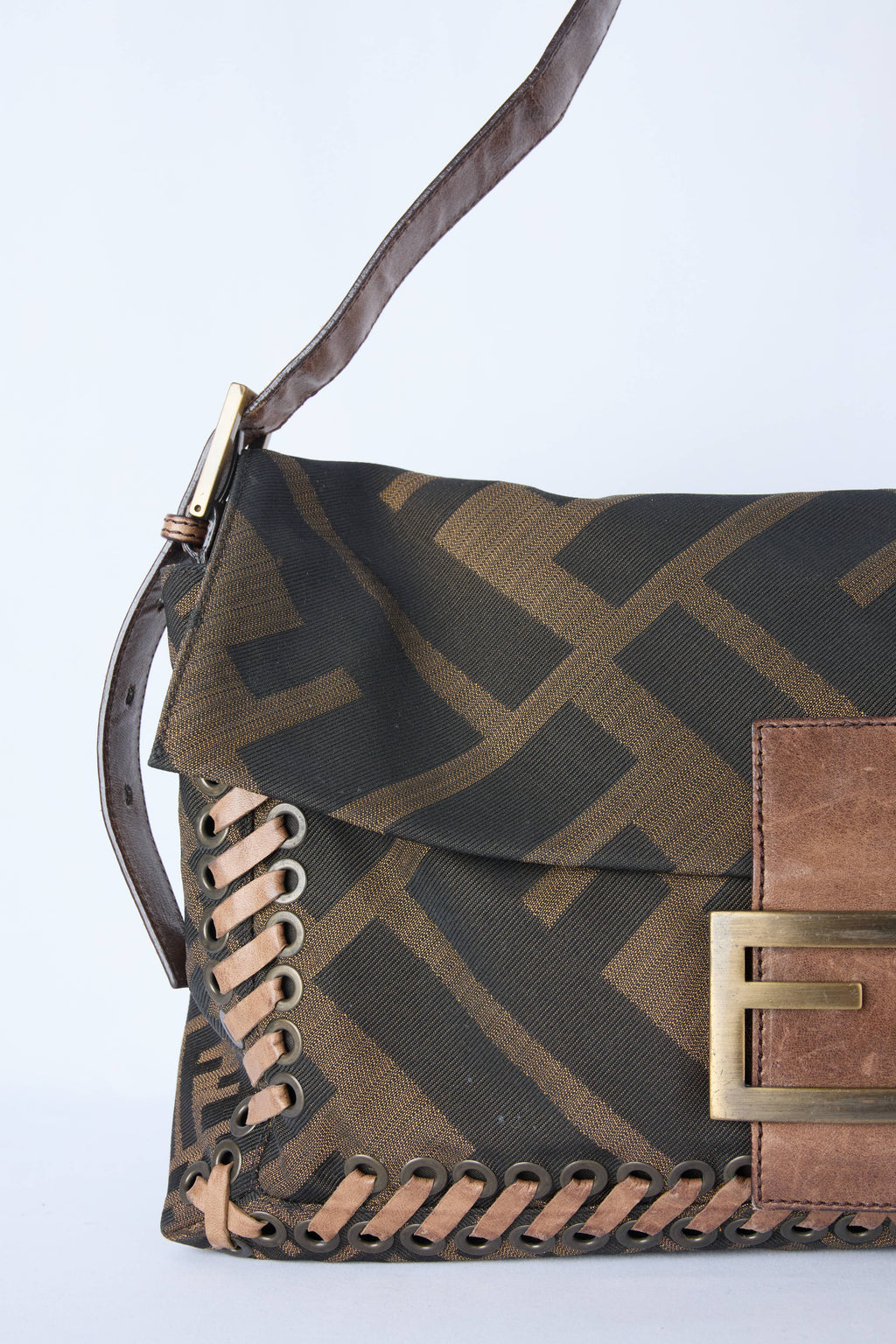 FENDI WHIPSTICH MAXI FLAP