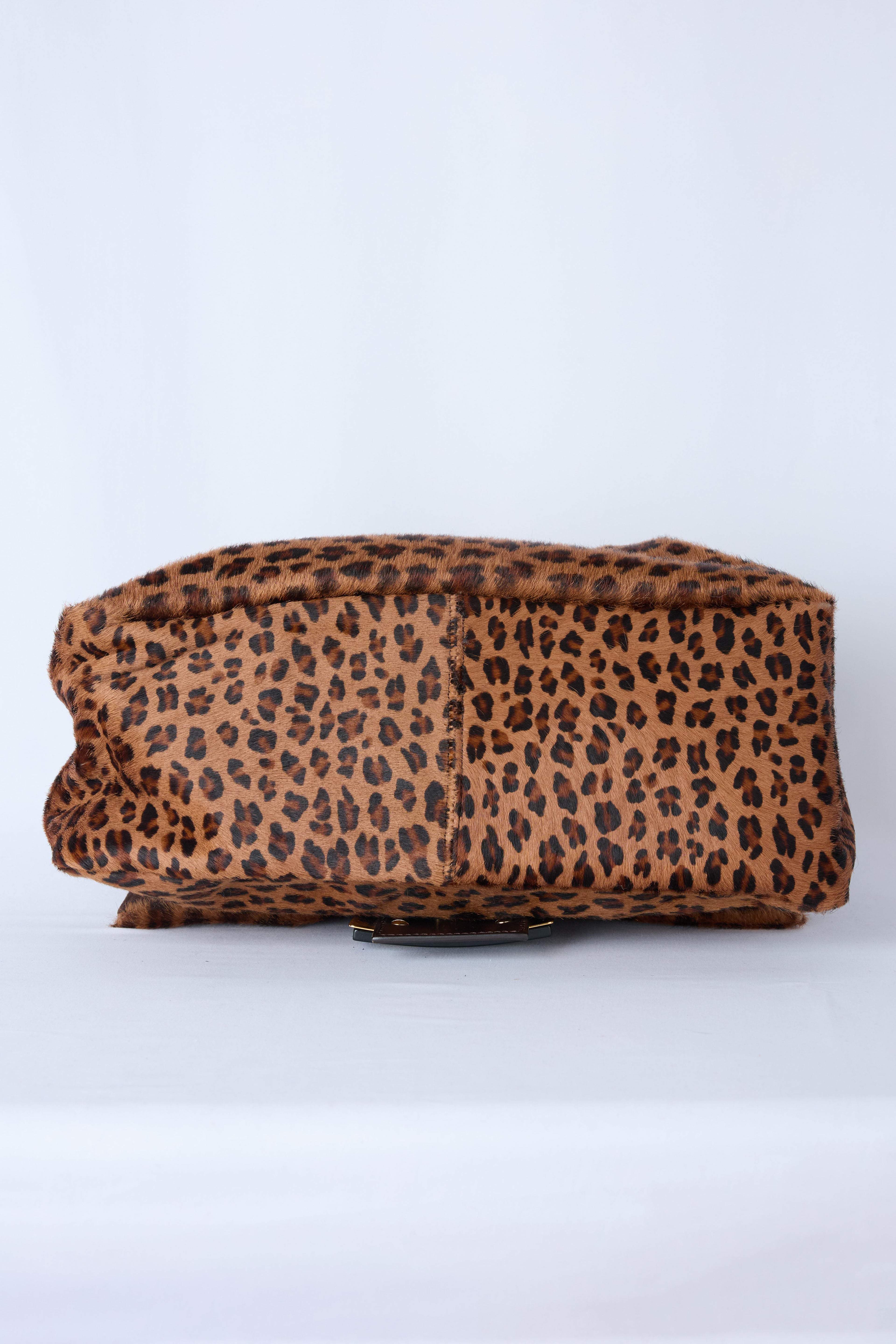 FENDI LEOPARD PONY HAIR MAMMA BAGUETTE