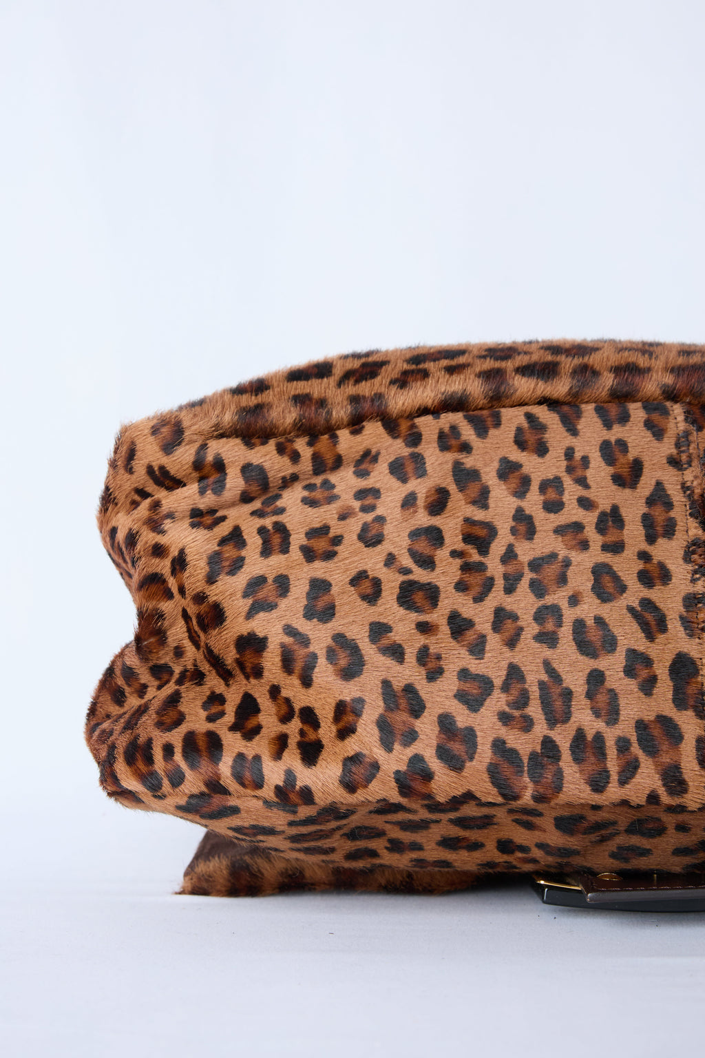 FENDI LEOPARD PONY HAIR MAMMA BAGUETTE