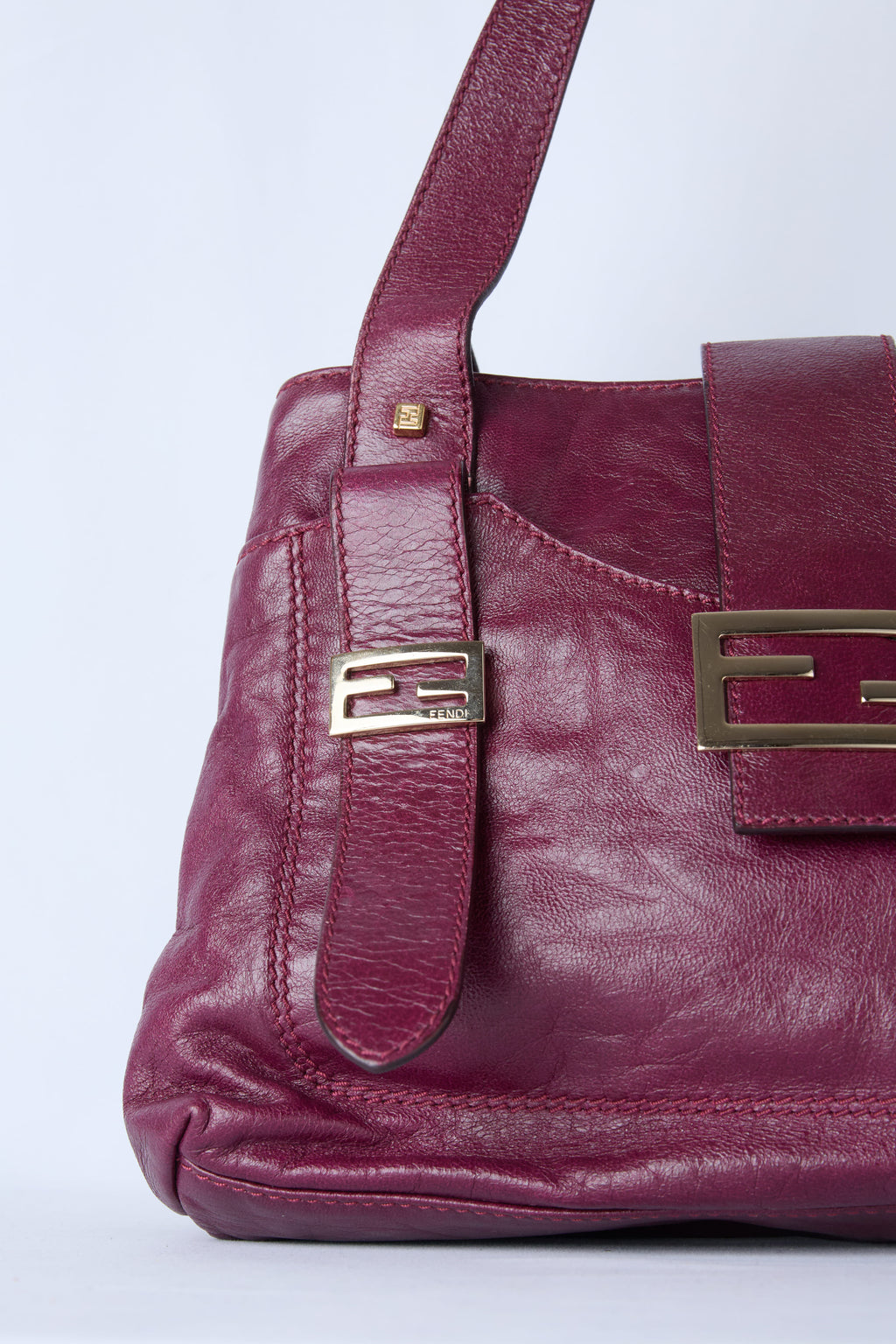 FENDI BURGUNDY HOBO