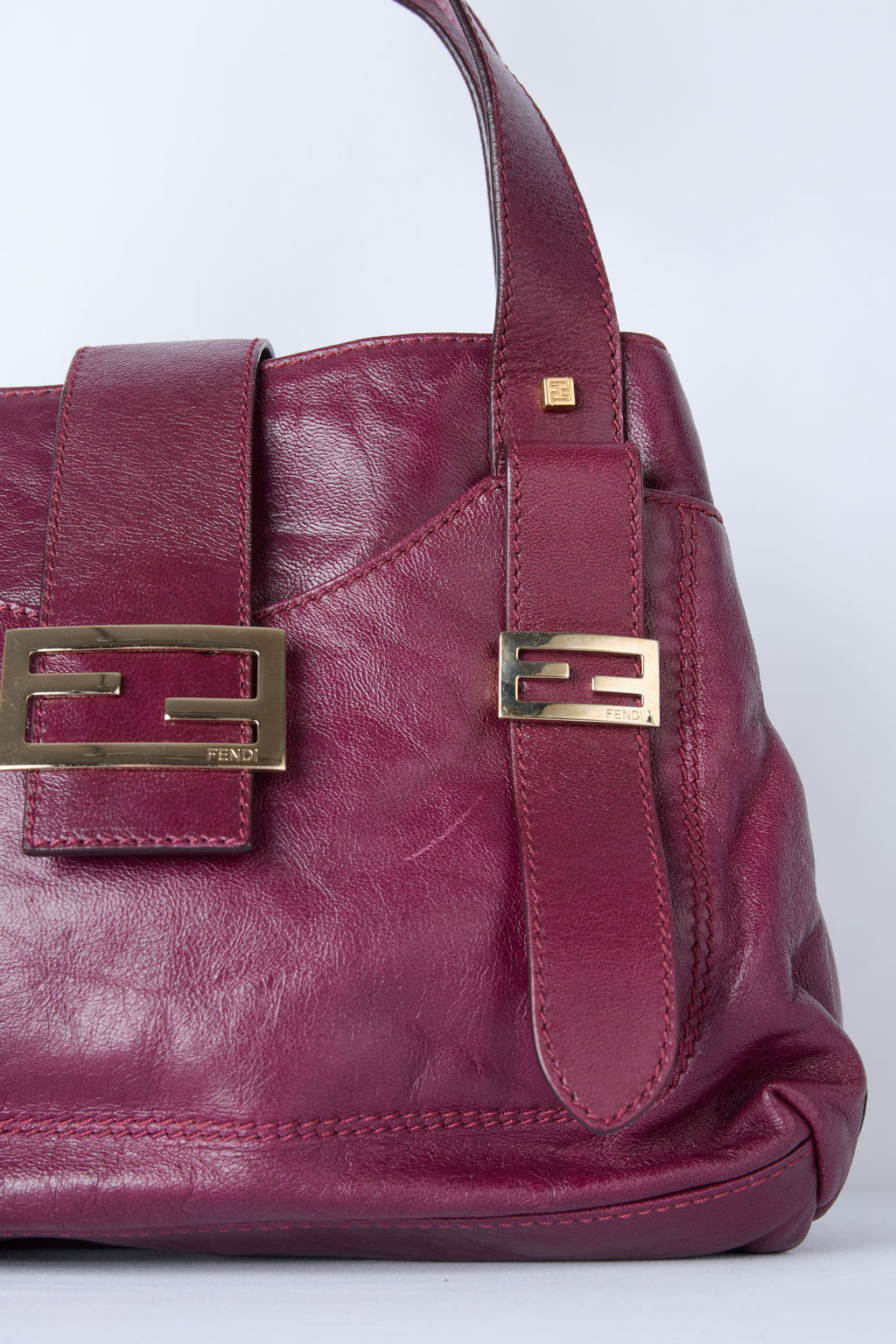 FENDI BURGUNDY HOBO