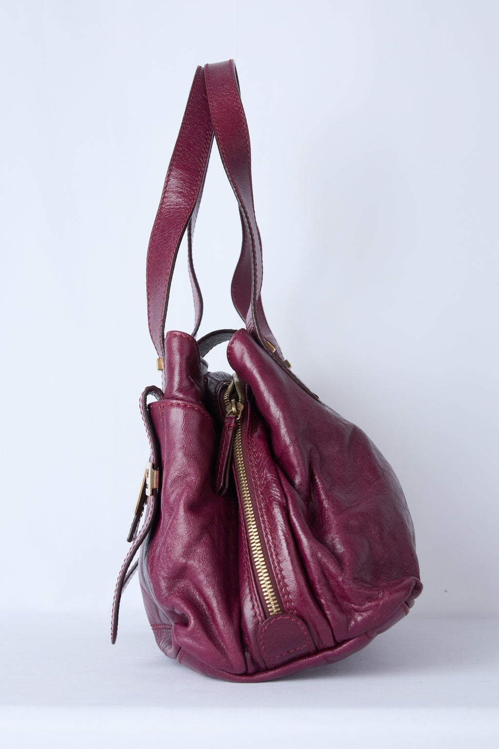 FENDI BURGUNDY HOBO