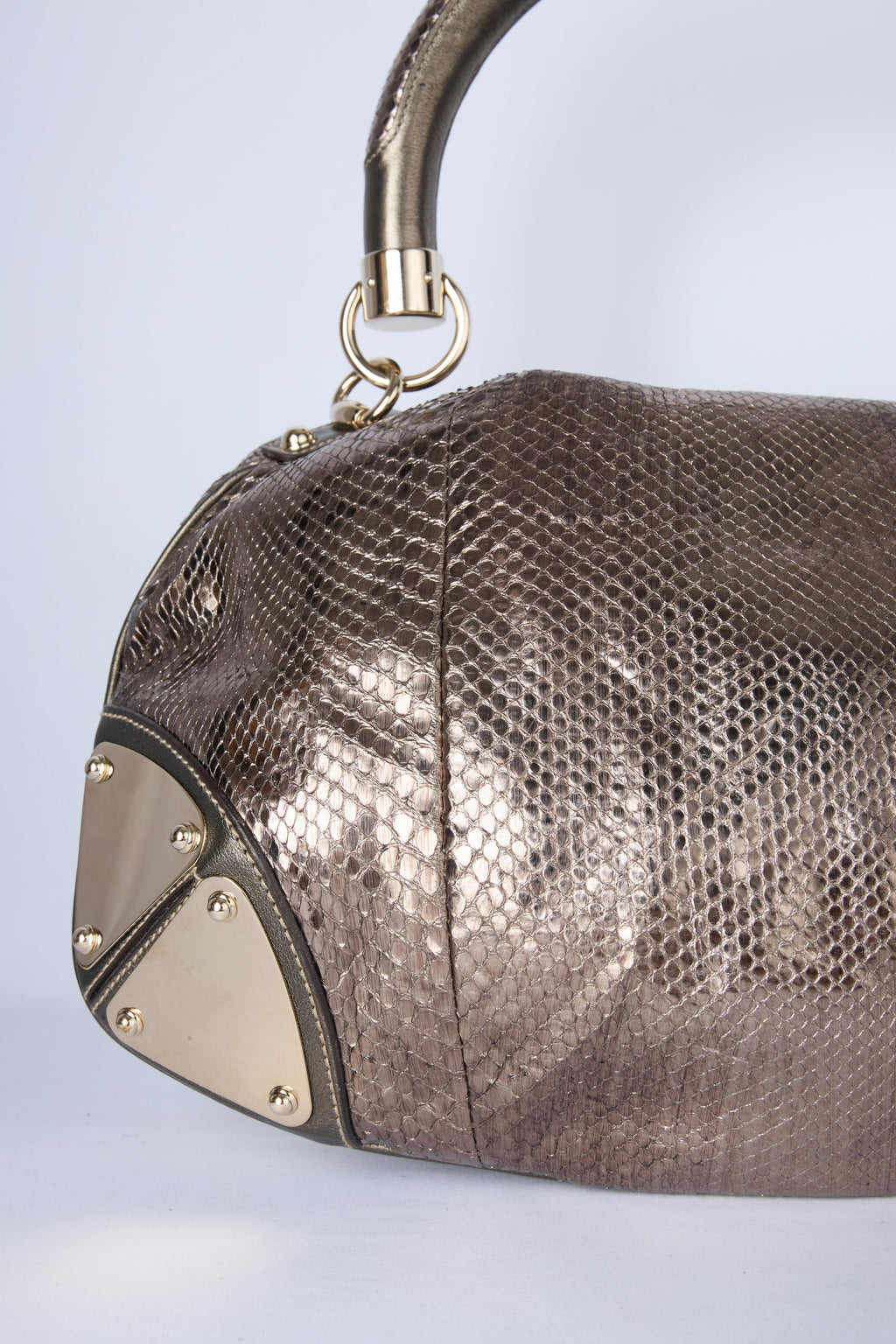 GUCCI METALLIC PYTHON BABOUSKA INDY HOBO