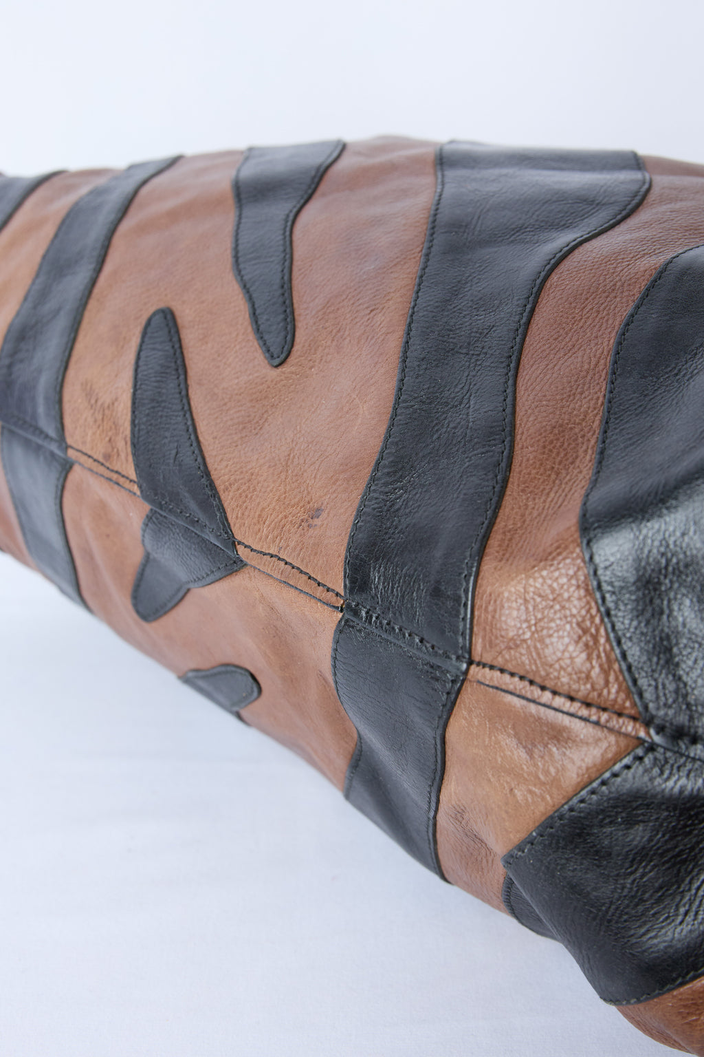 PRADA GLACE CALF ZEBRA STRIPED HOBO