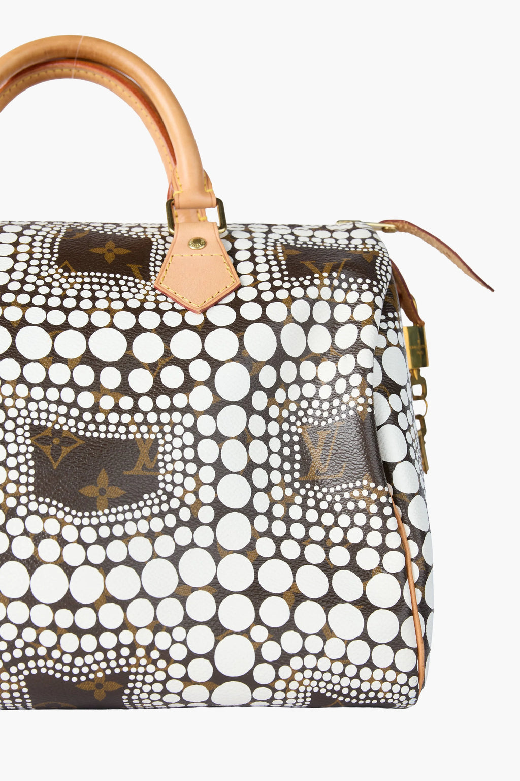 LOUIS VUITTON Speedy 30 Yayoi Kusama Monogram Multi-color Coated Canvas Hand Bag