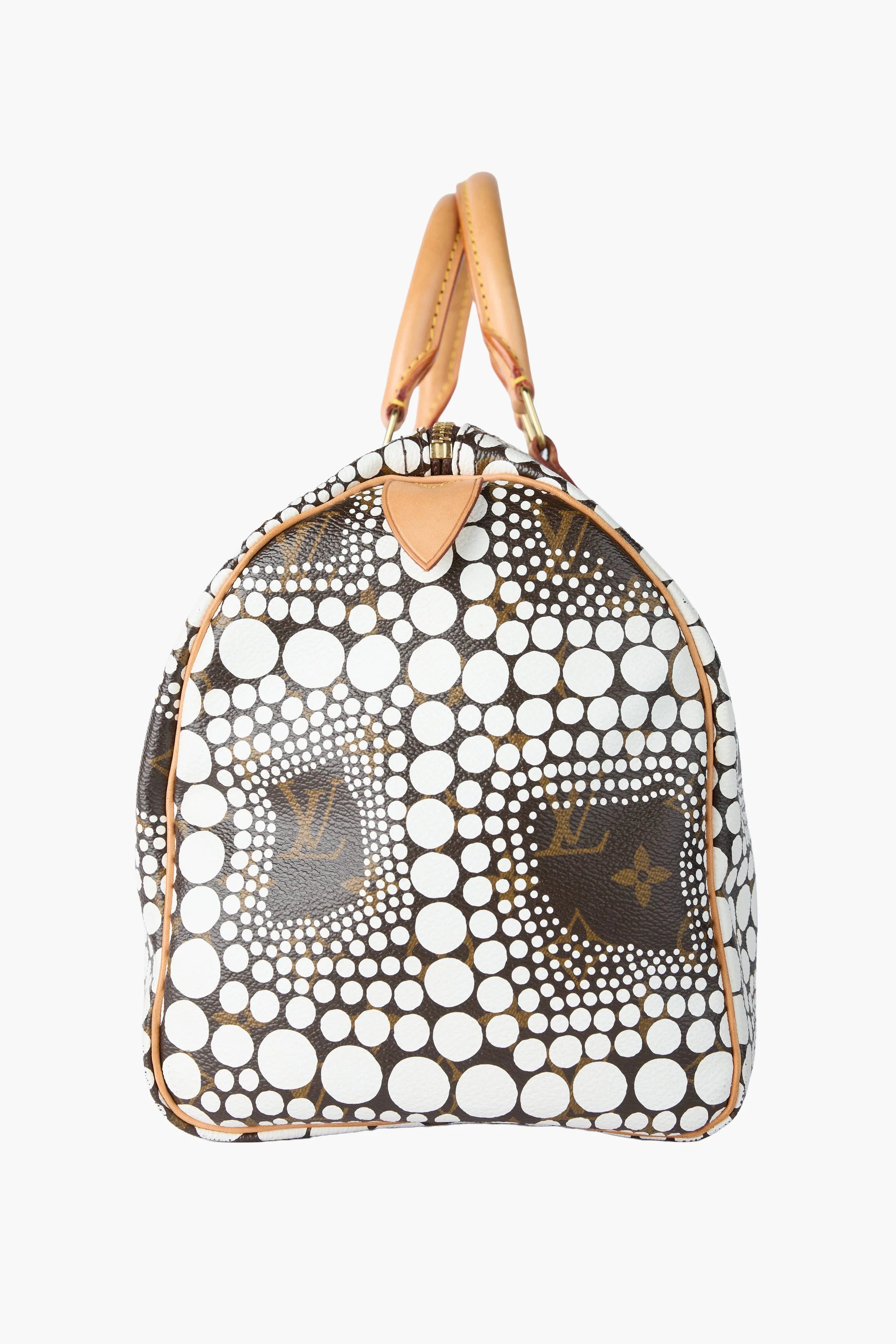 LOUIS VUITTON Speedy 30 Yayoi Kusama Monogram Multi-color Coated Canvas Hand Bag
