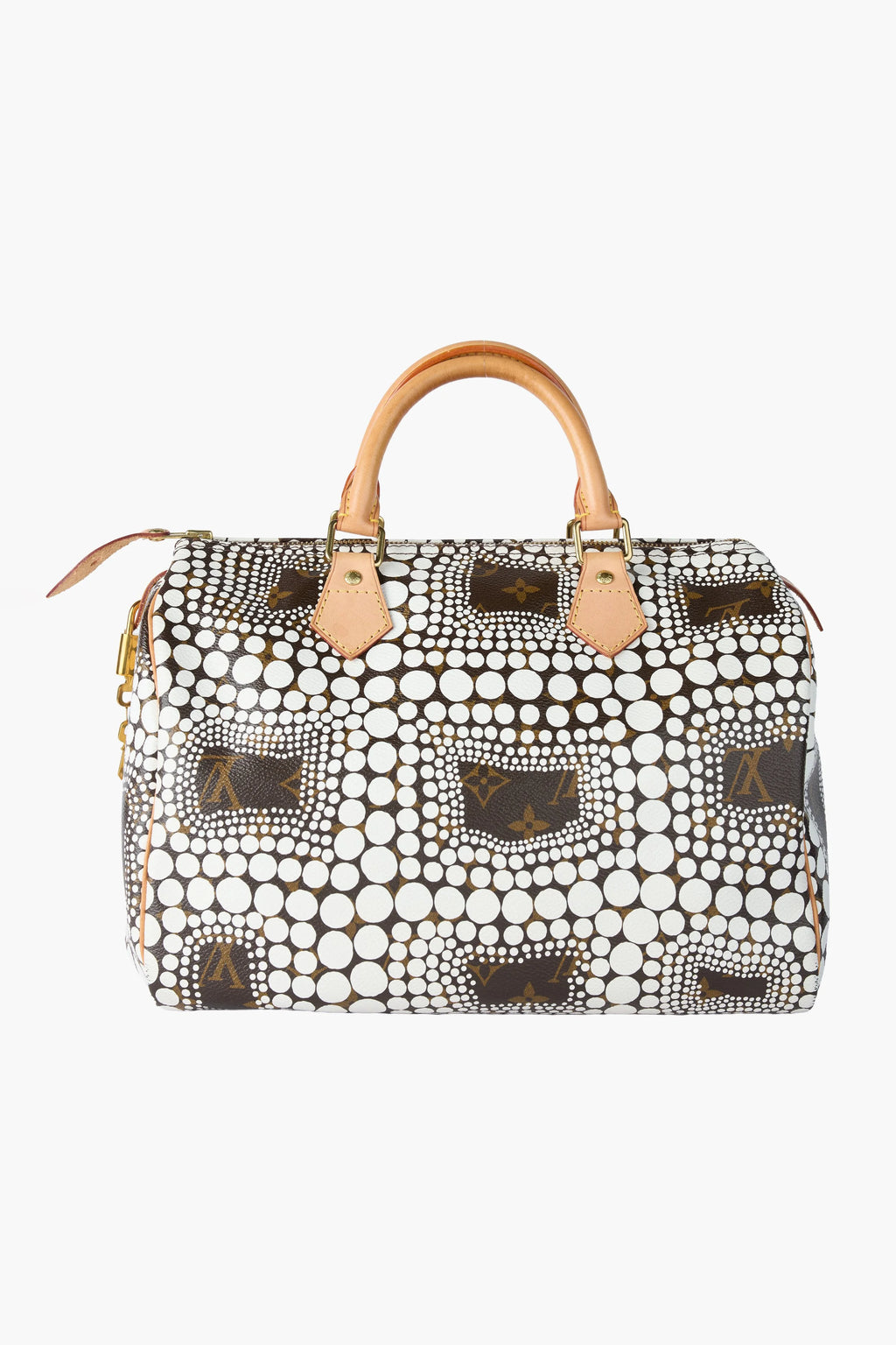 LOUIS VUITTON Speedy 30 Yayoi Kusama Monogram Multi-color Coated Canvas Hand Bag