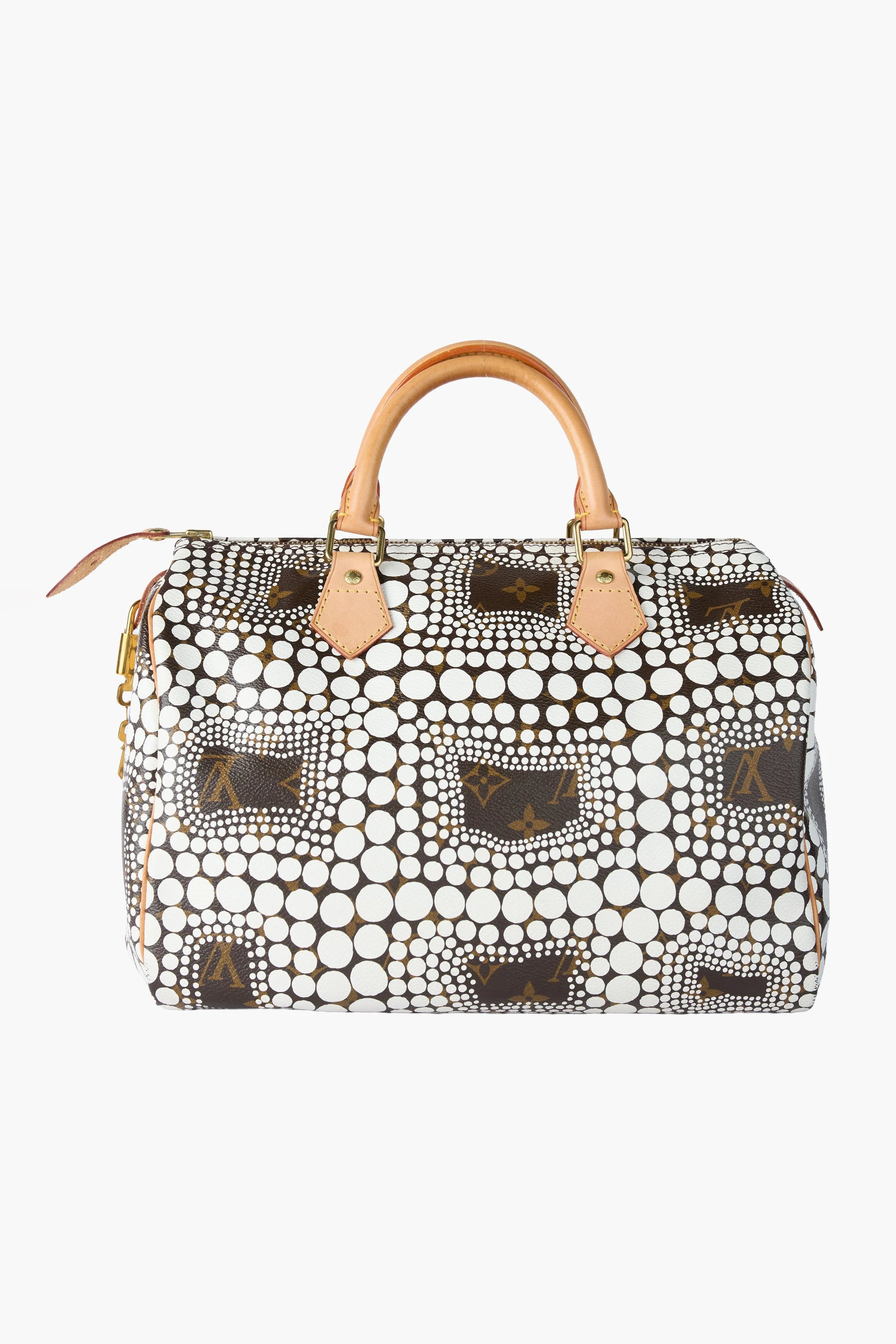 LOUIS VUITTON Speedy 30 Yayoi Kusama Monogram Multi-color Coated Canvas Hand Bag