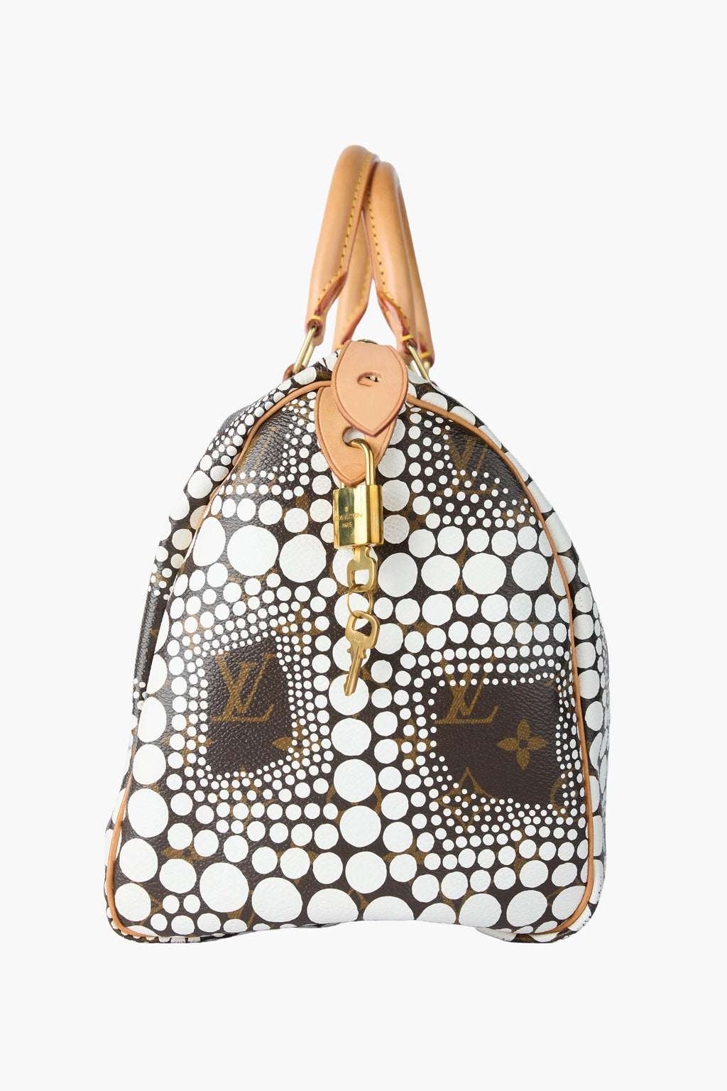 LOUIS VUITTON Speedy 30 Yayoi Kusama Monogram Multi-color Coated Canvas Hand Bag