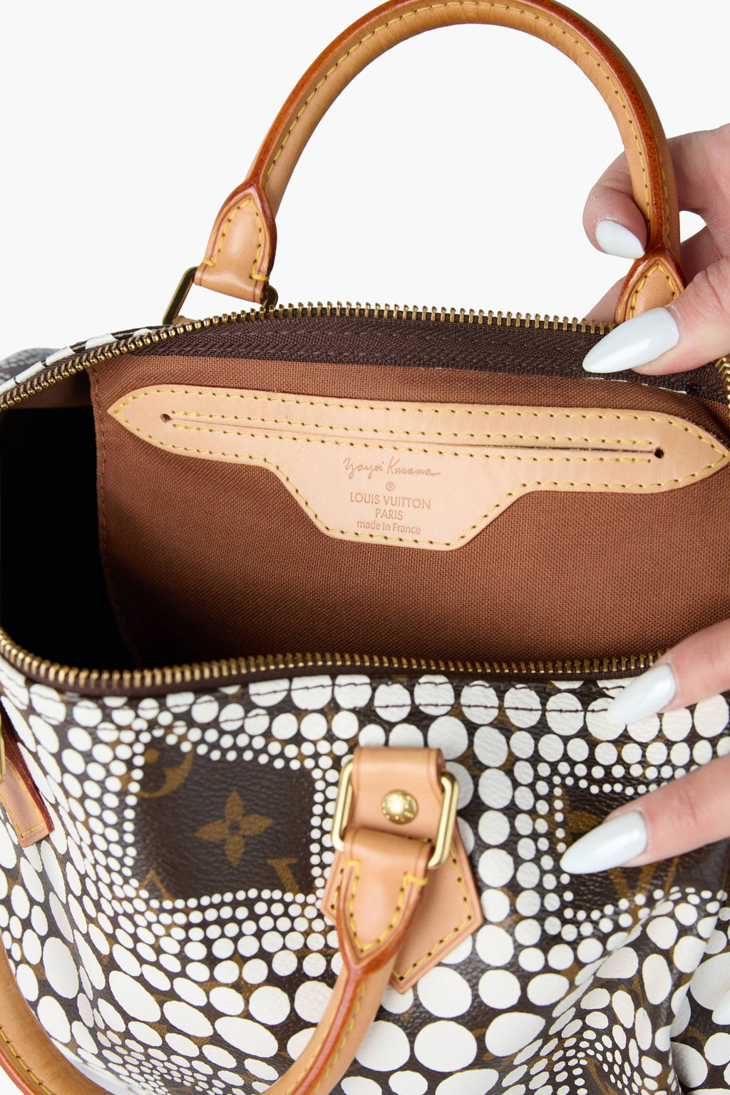 LOUIS VUITTON Speedy 30 Yayoi Kusama Monogram Multi-color Coated Canvas Hand Bag