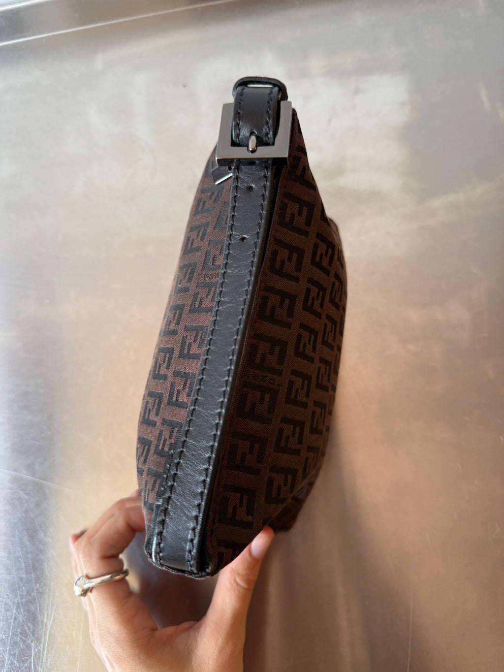 FENDI SMALL ZUCCA POCHETTE