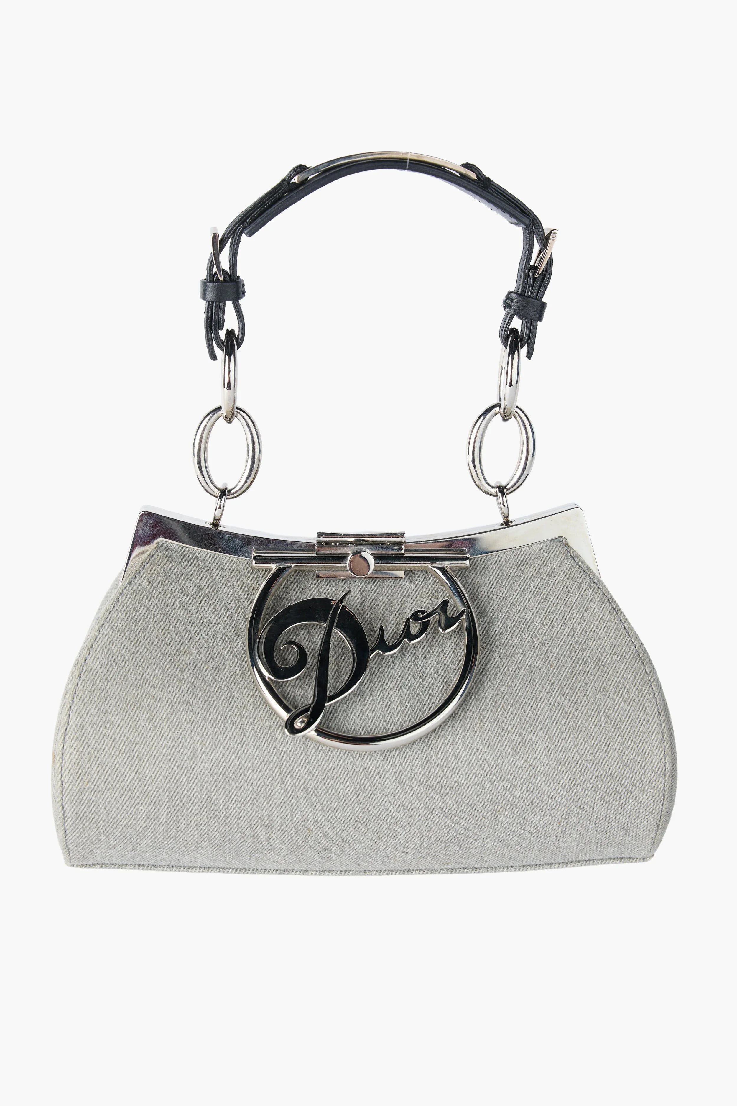 Dior Grey Denim Diva Bag