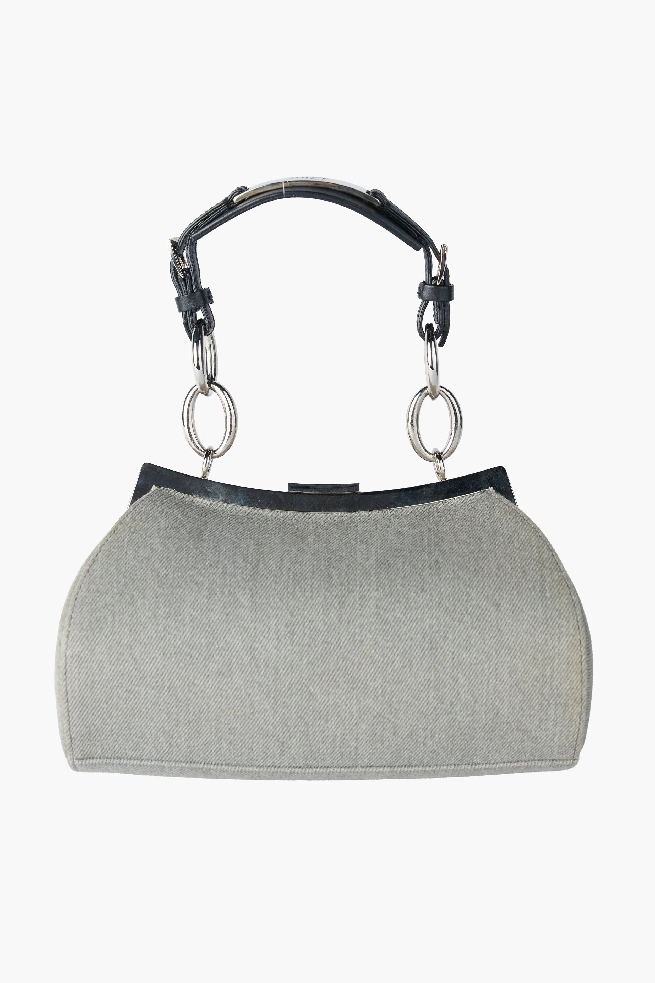 Dior Grey Denim Diva Bag