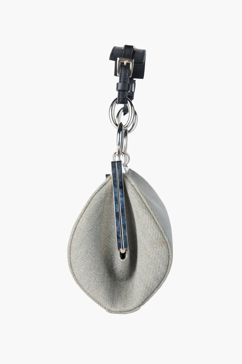 Dior Grey Denim Diva Bag