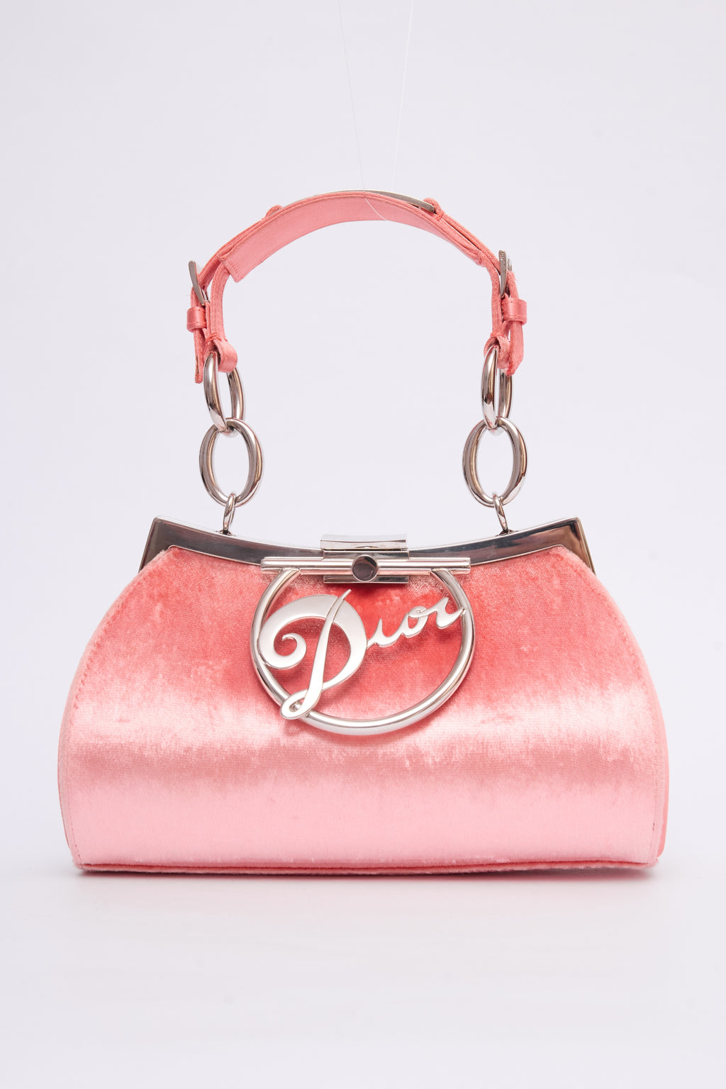 DIOR PINK VELVET DIVA BAG