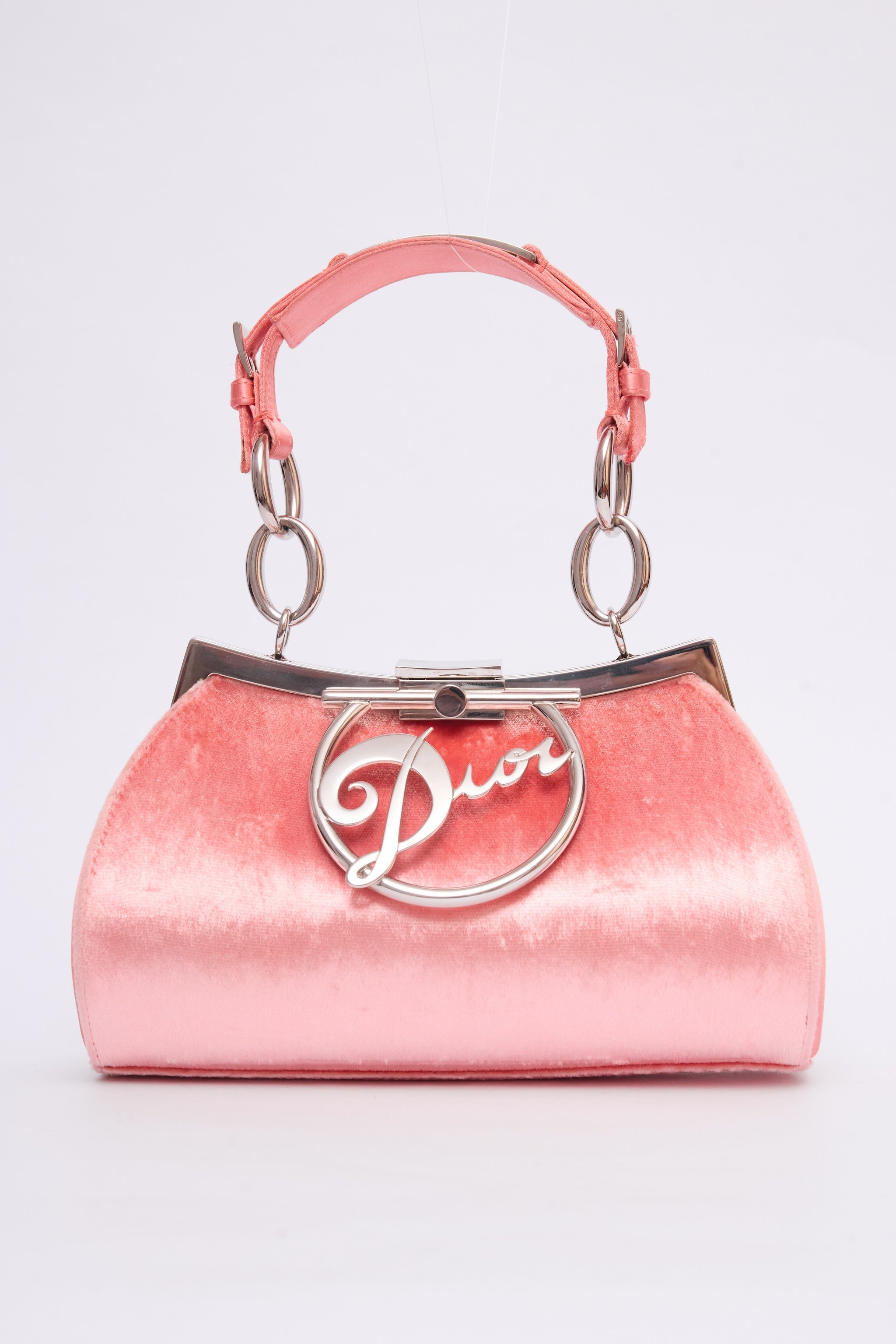 DIOR PINK VELVET DIVA BAG