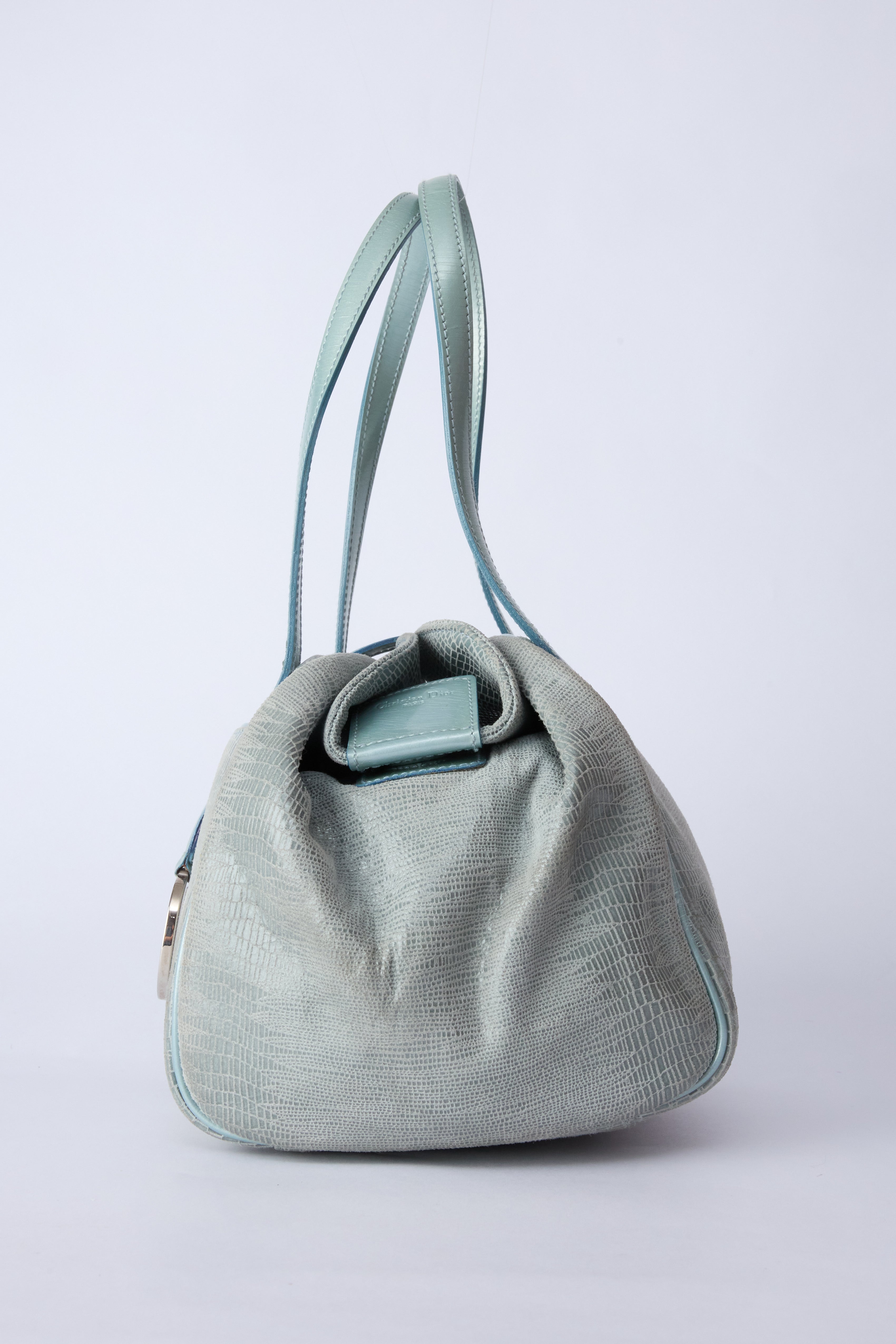DIOR BLUE DUMPLING BAG