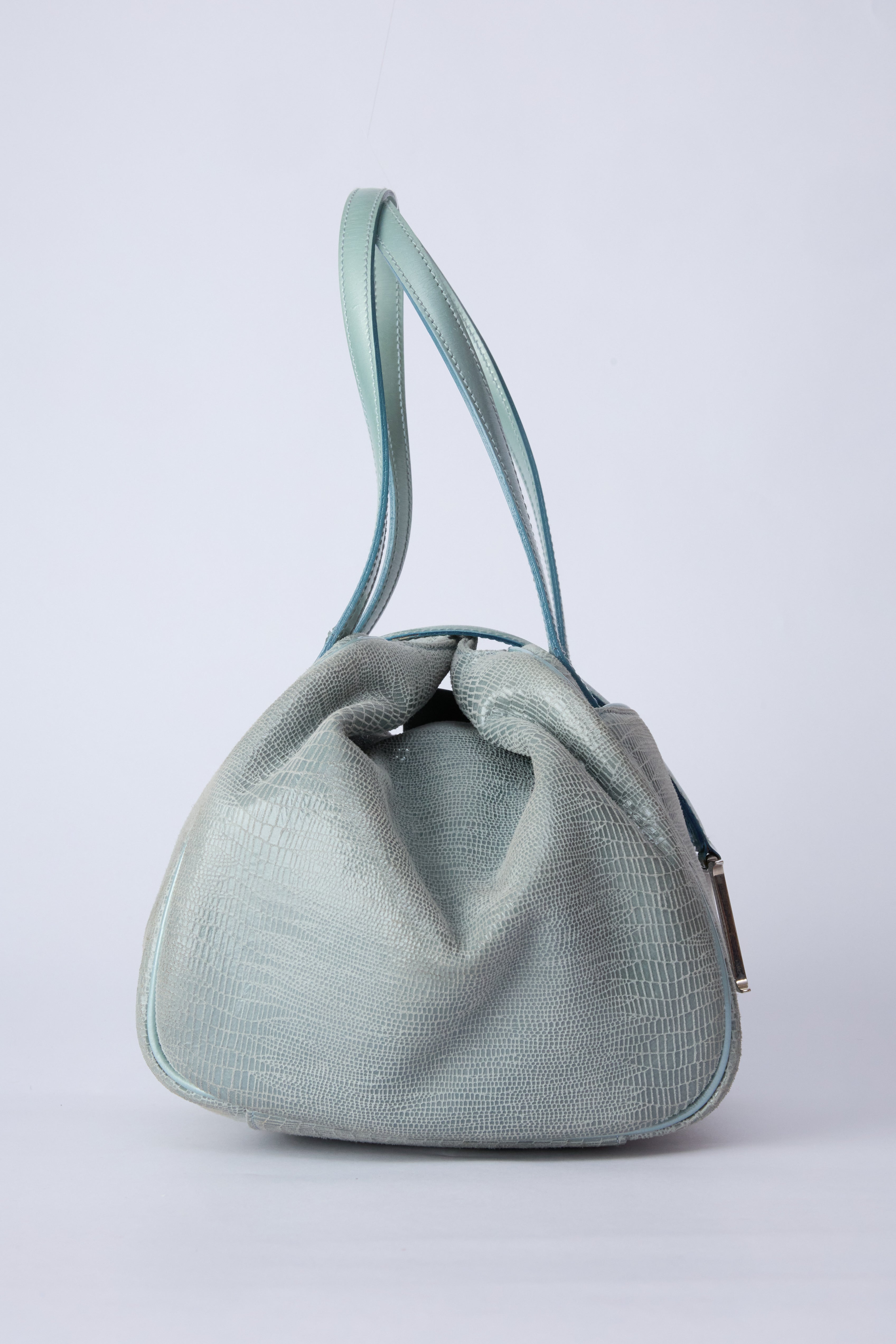 DIOR BLUE DUMPLING BAG