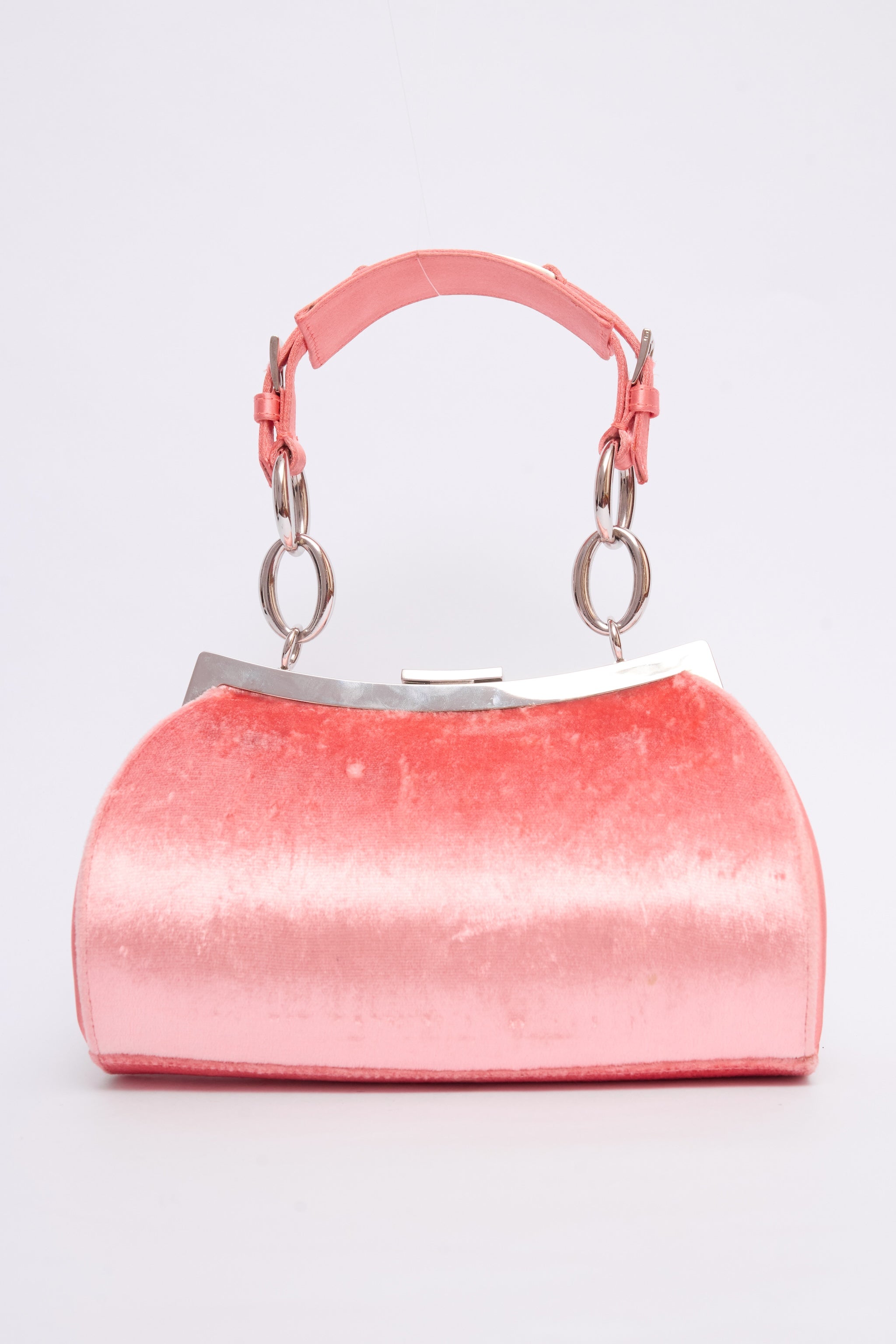 DIOR PINK VELVET DIVA BAG