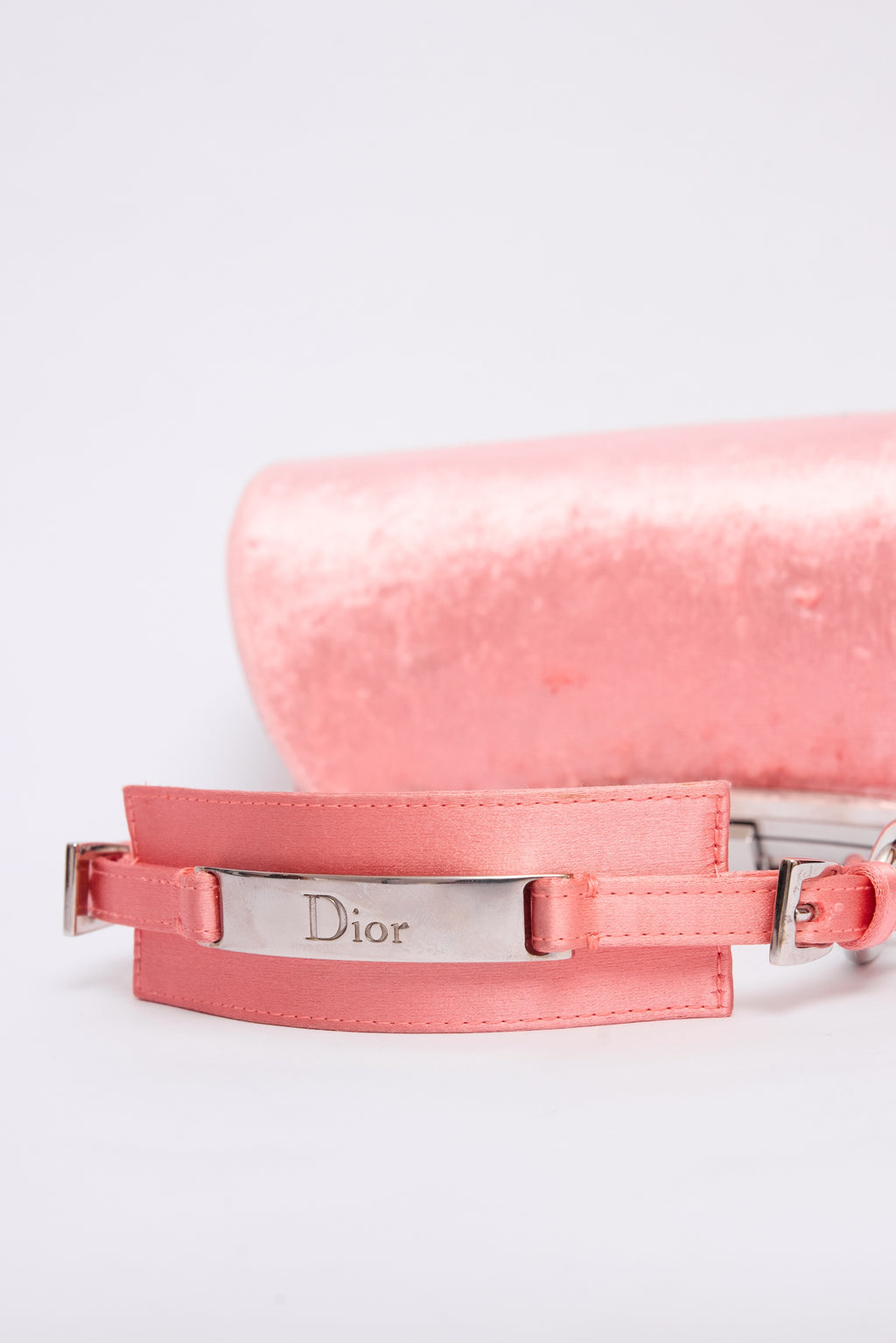 DIOR PINK VELVET DIVA BAG