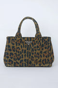 PRADA LEOPARD CANVAS TOTE