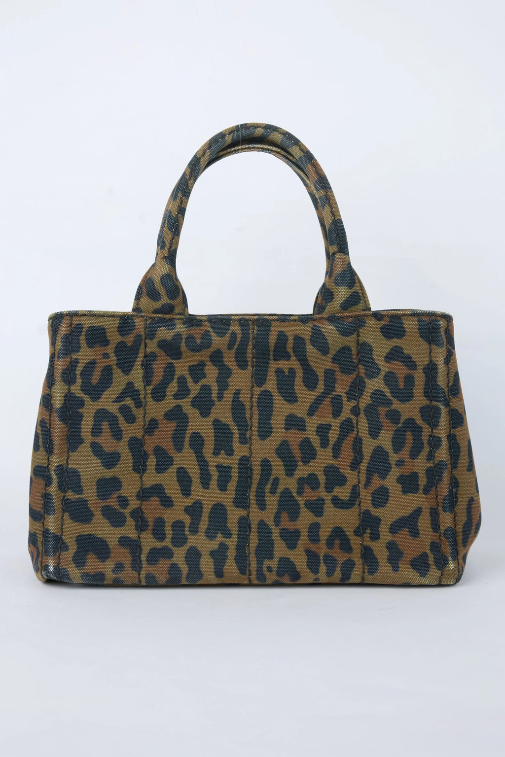 PRADA LEOPARD CANVAS TOTE