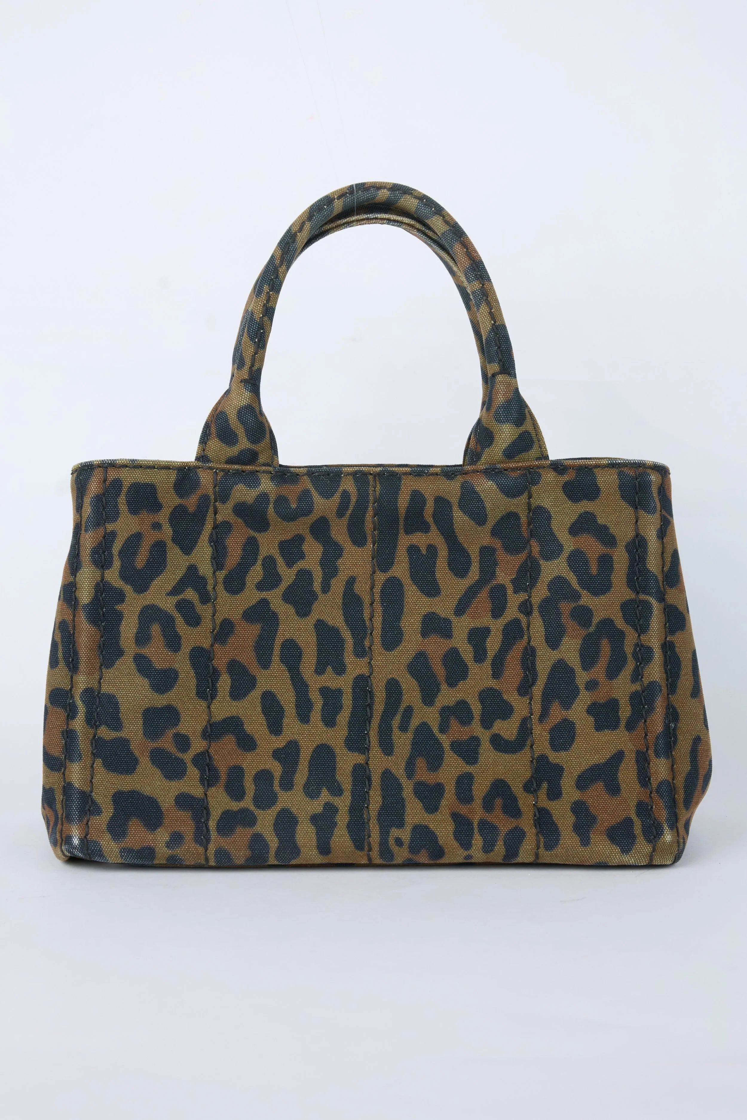 PRADA LEOPARD CANVAS TOTE