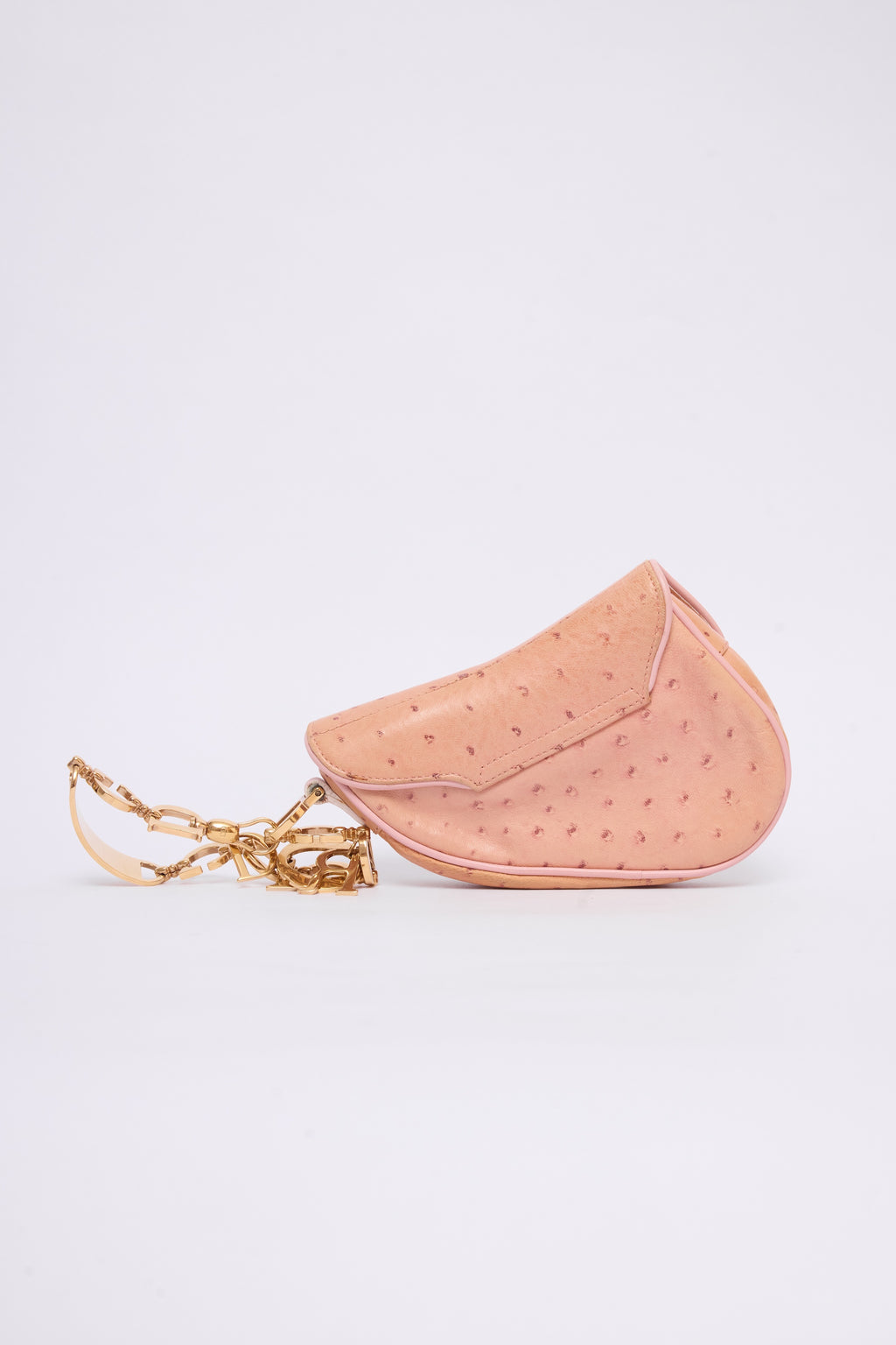 DIOR PINK MINI SADDLE WRISTLET