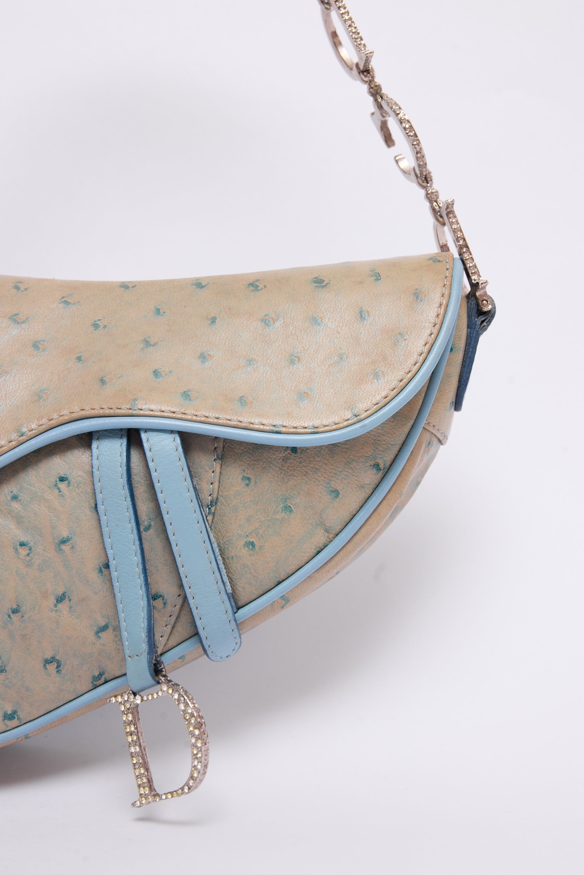 DIOR BLUE CRYSTAL SADDLE
