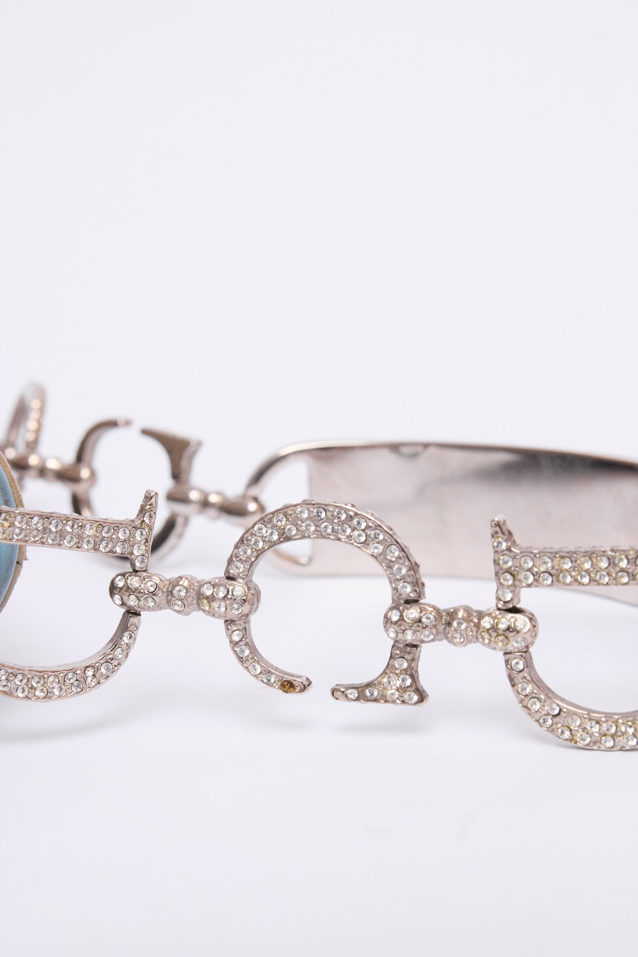 DIOR BLUE CRYSTAL SADDLE