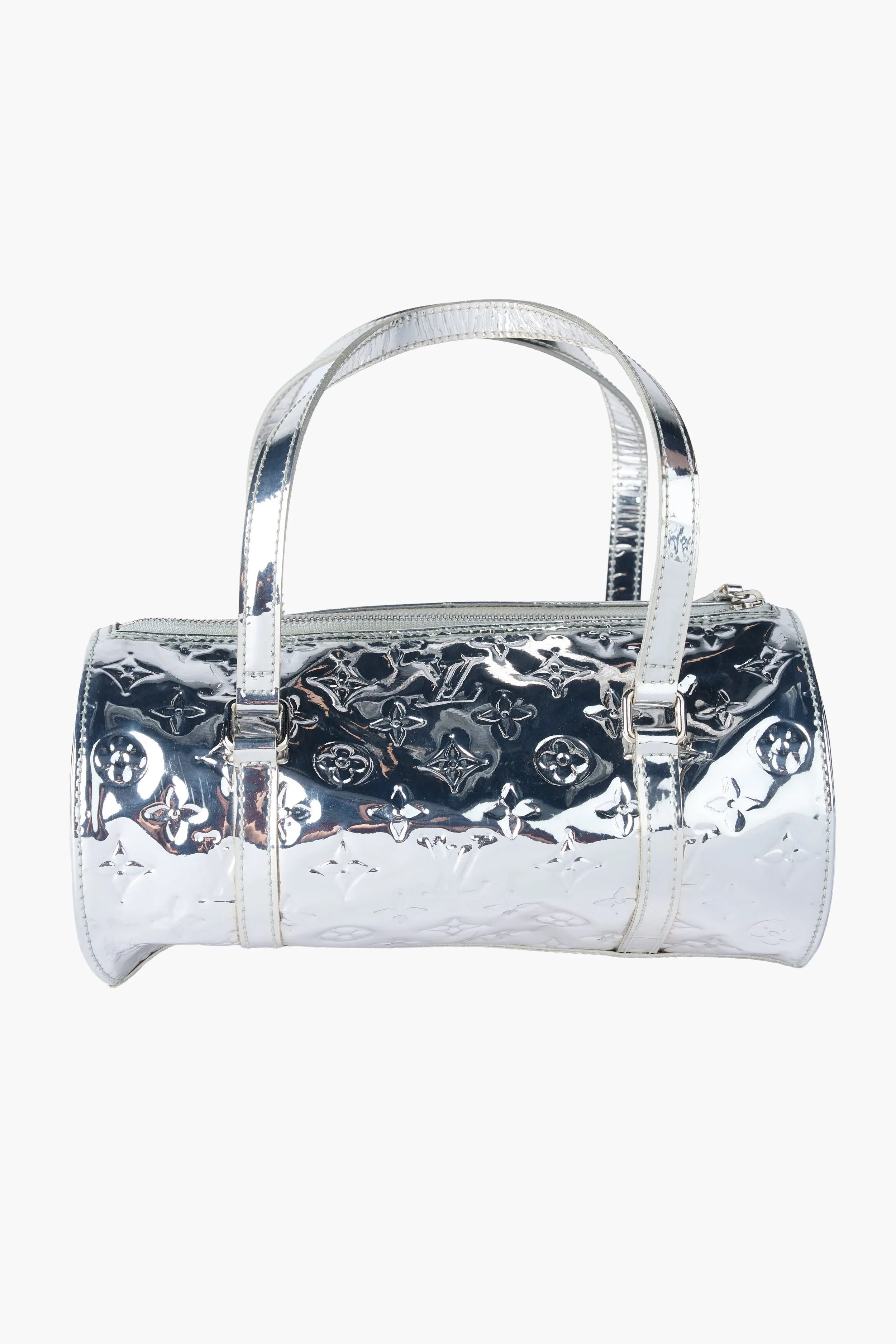 LOUIS VUITTON Papillon Monogram Miroir Silver Shoulder Bag