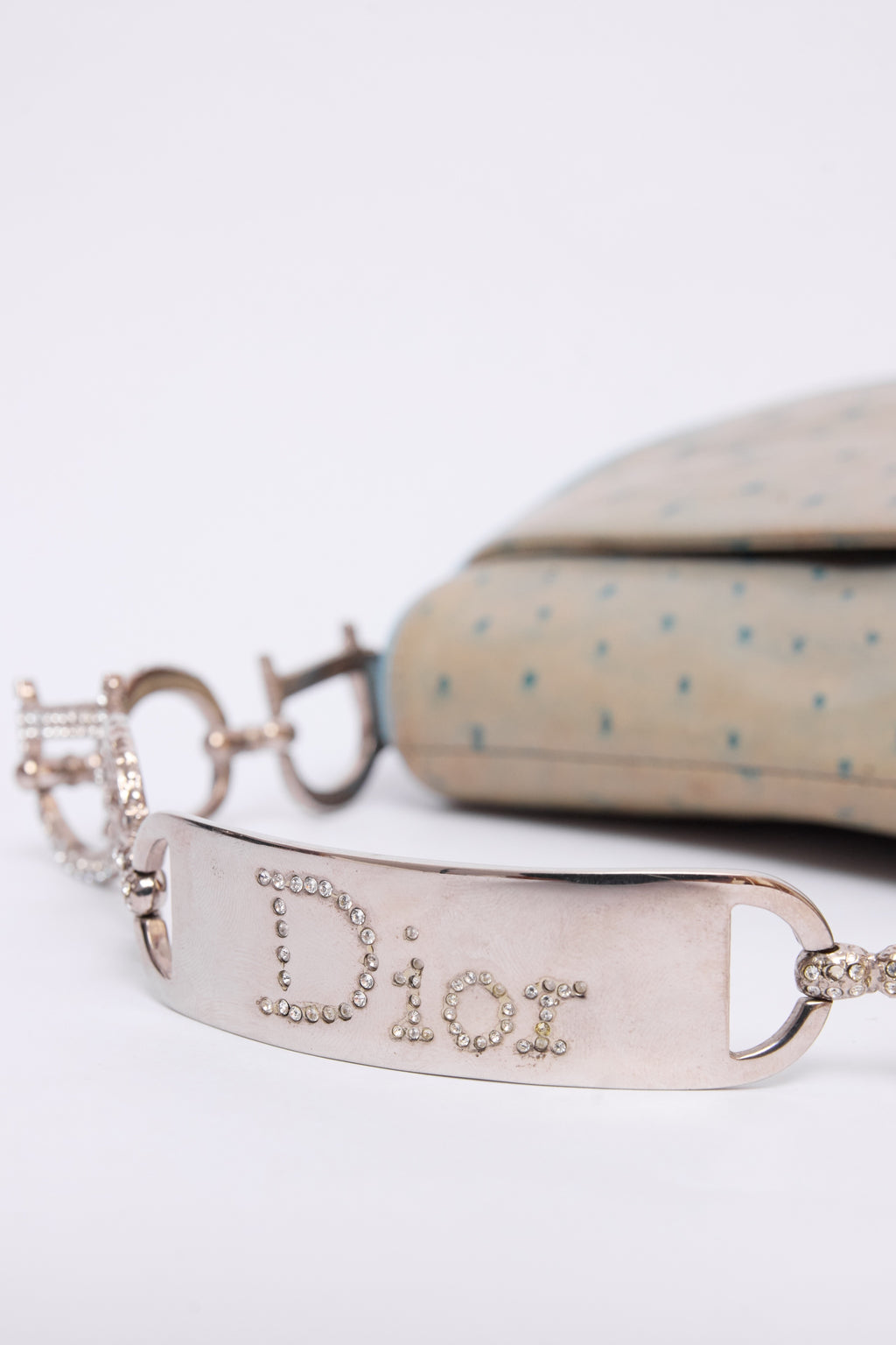 DIOR BLUE CRYSTAL SADDLE