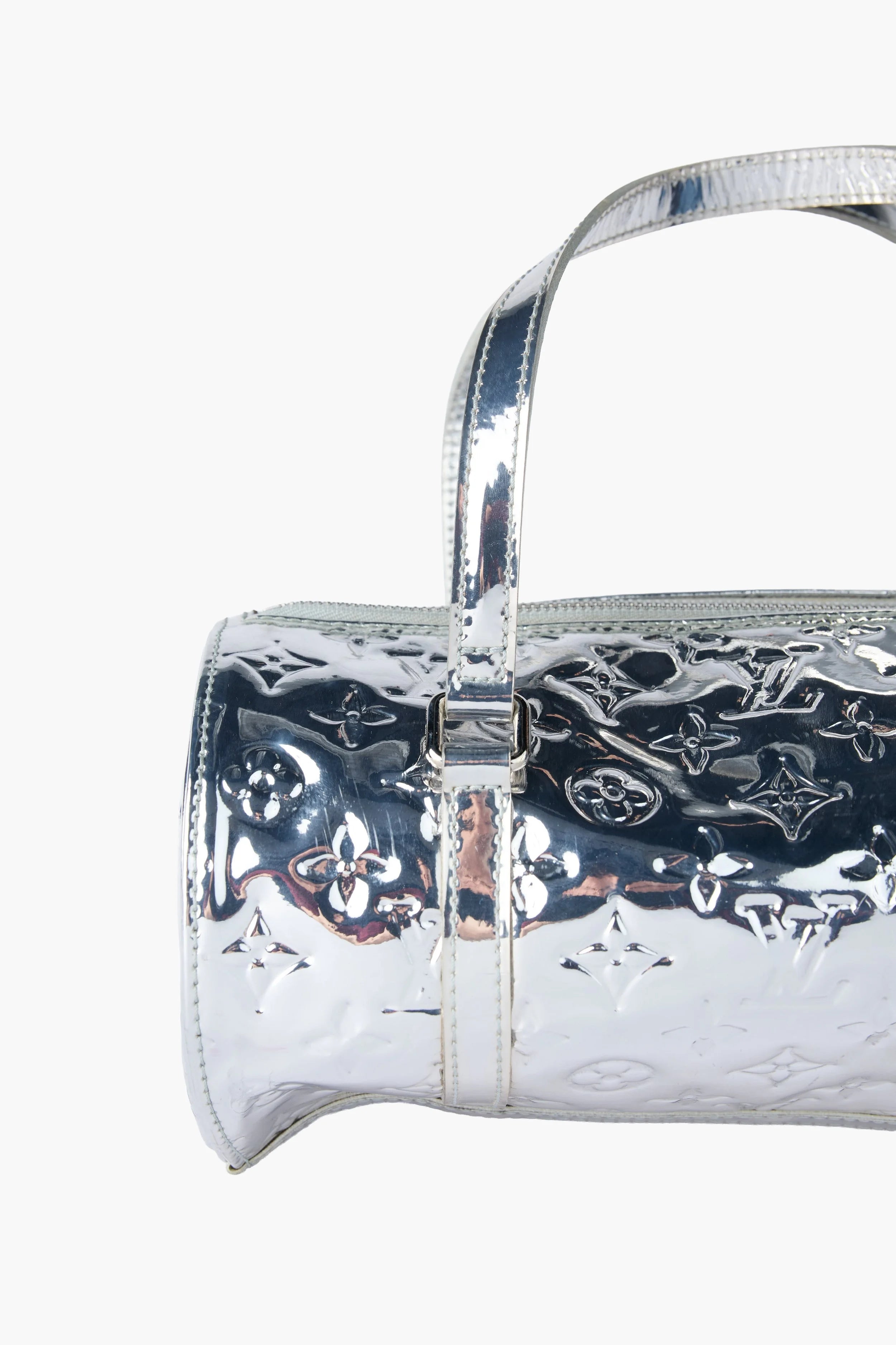 LOUIS VUITTON Papillon Monogram Miroir Silver Shoulder Bag