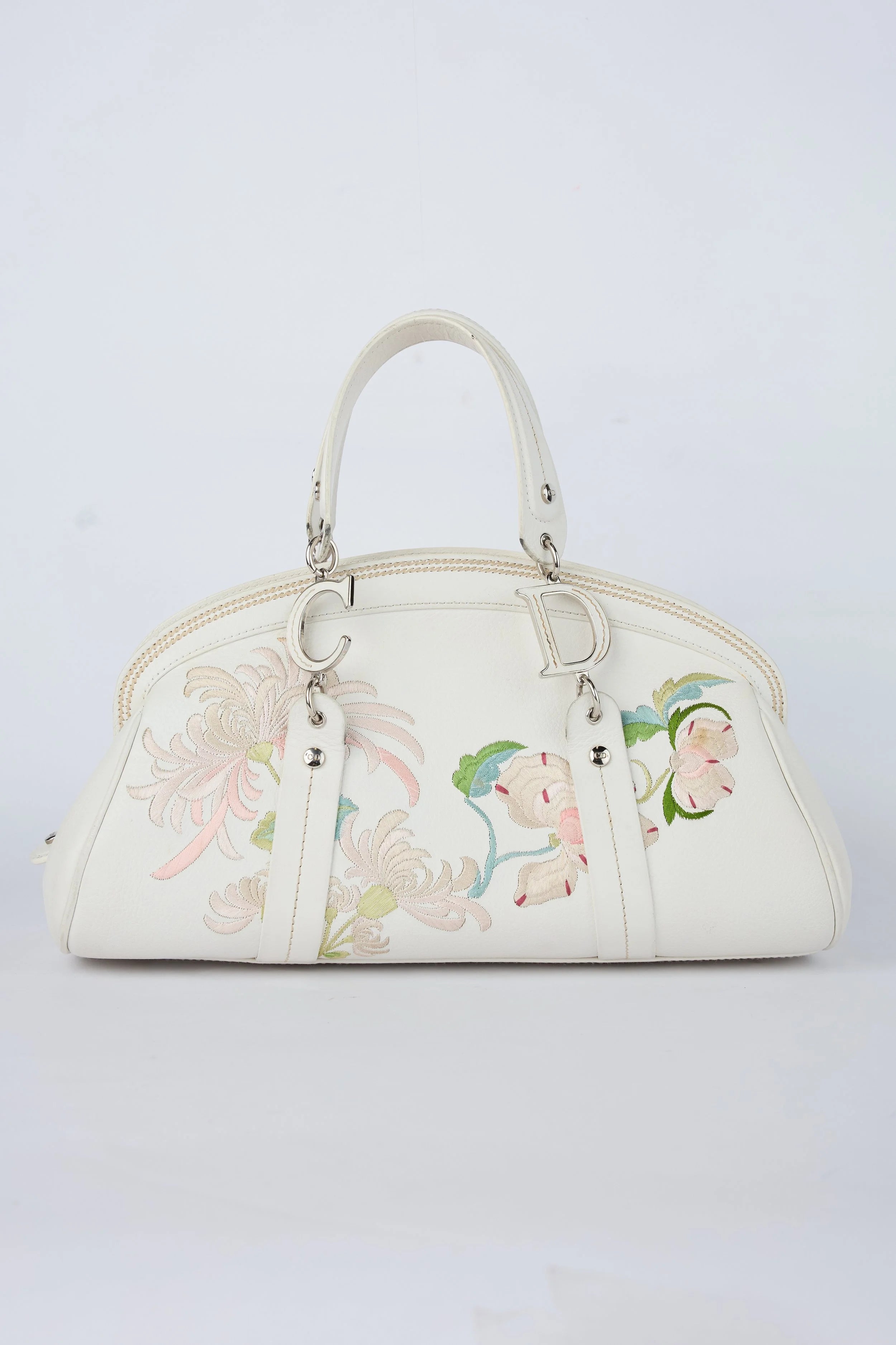 DIOR FLORAL EMBROIDERED DIORISSIMO BOWLER
